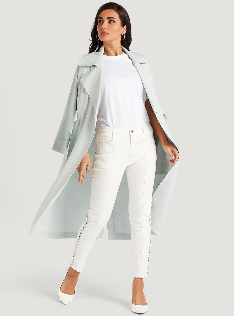 بنطلون جينز بقصة سكيني وخصر متوسط الارتفاع وتفاصيل مزينة من آيكونيك-women-clothing-bottoms-jeans-image-2