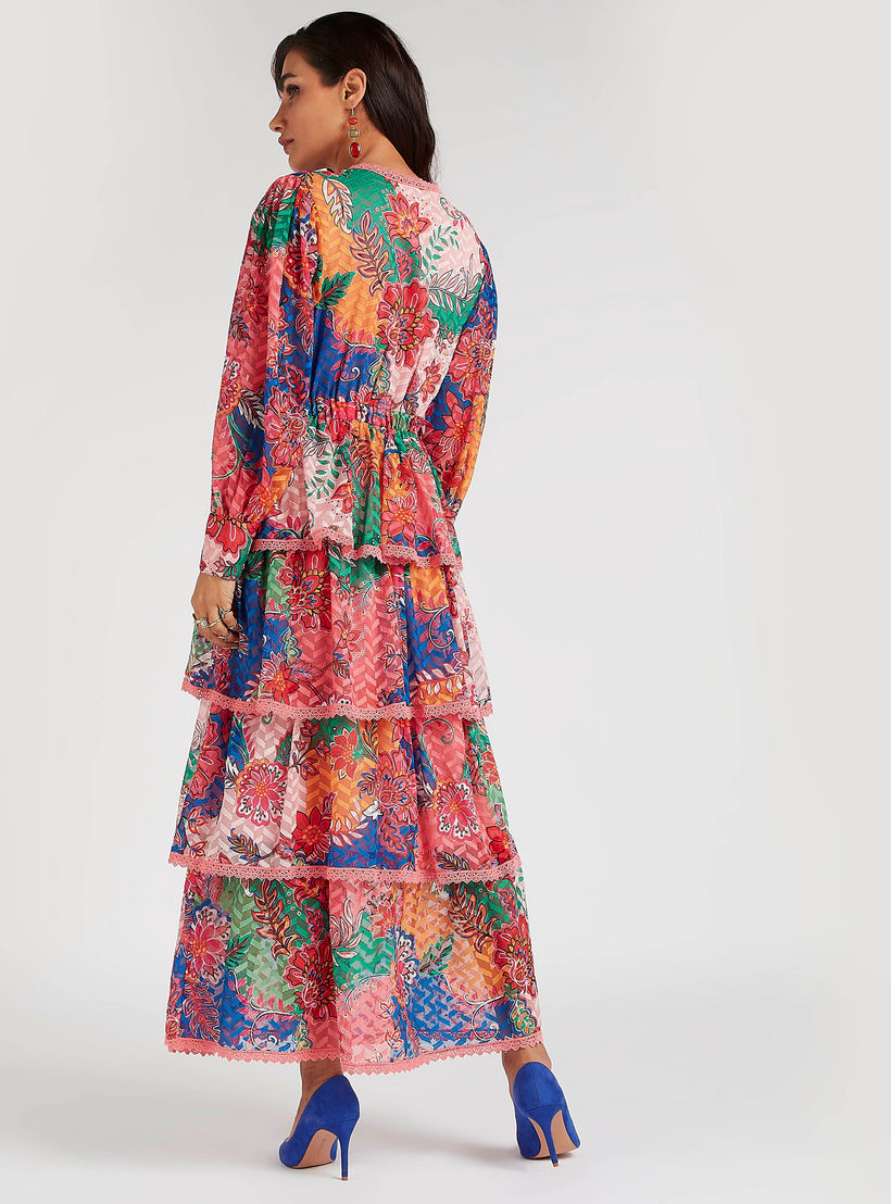 فستان مستدام طويل متعدّد الطبقات بطبعات أزهار وأكمام طويلة من آيكونك-women-clothing-dresses-image-5
