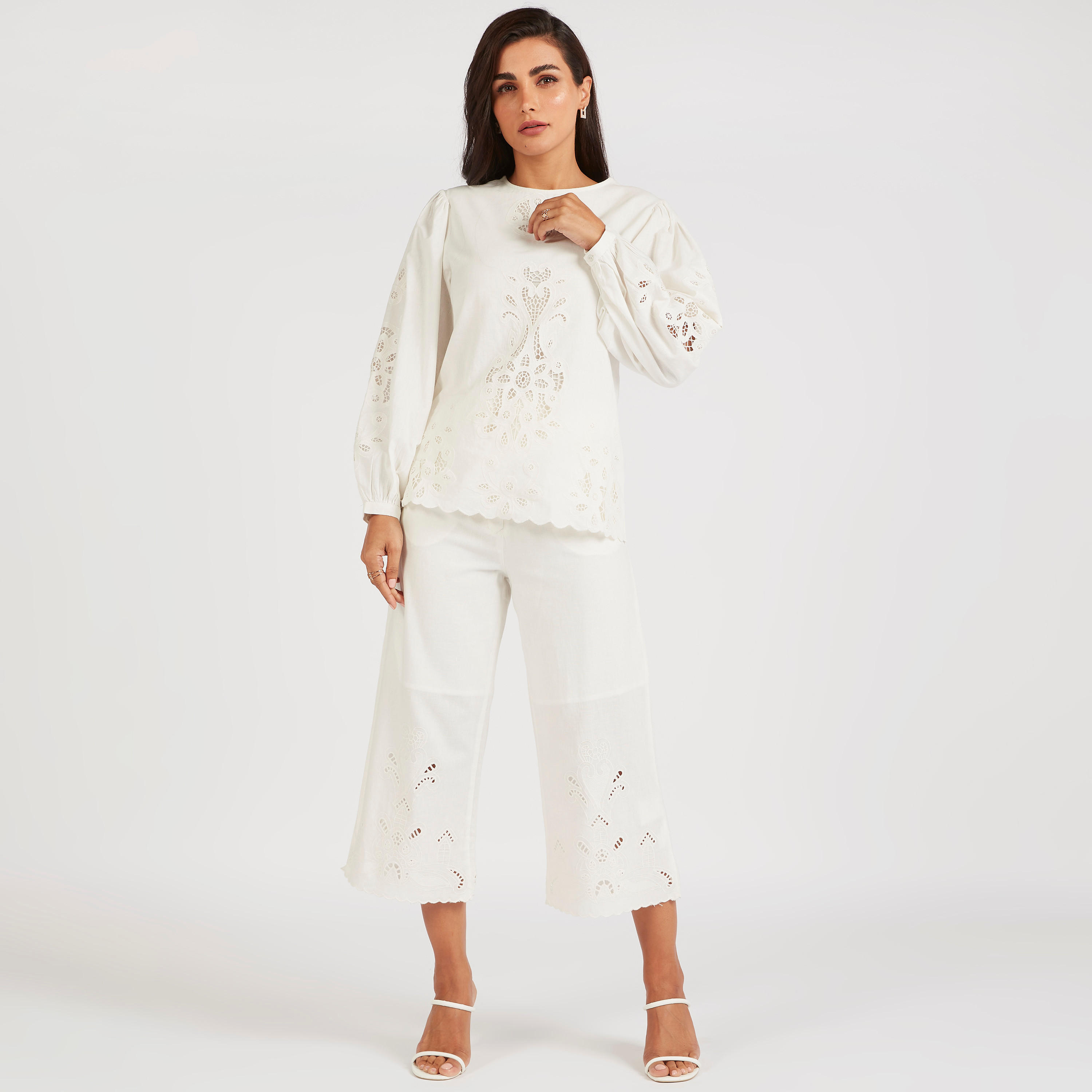 Iconic Textured Top with Long Sleeves-women-clothing-shirtsandblouses-blouses-image-2