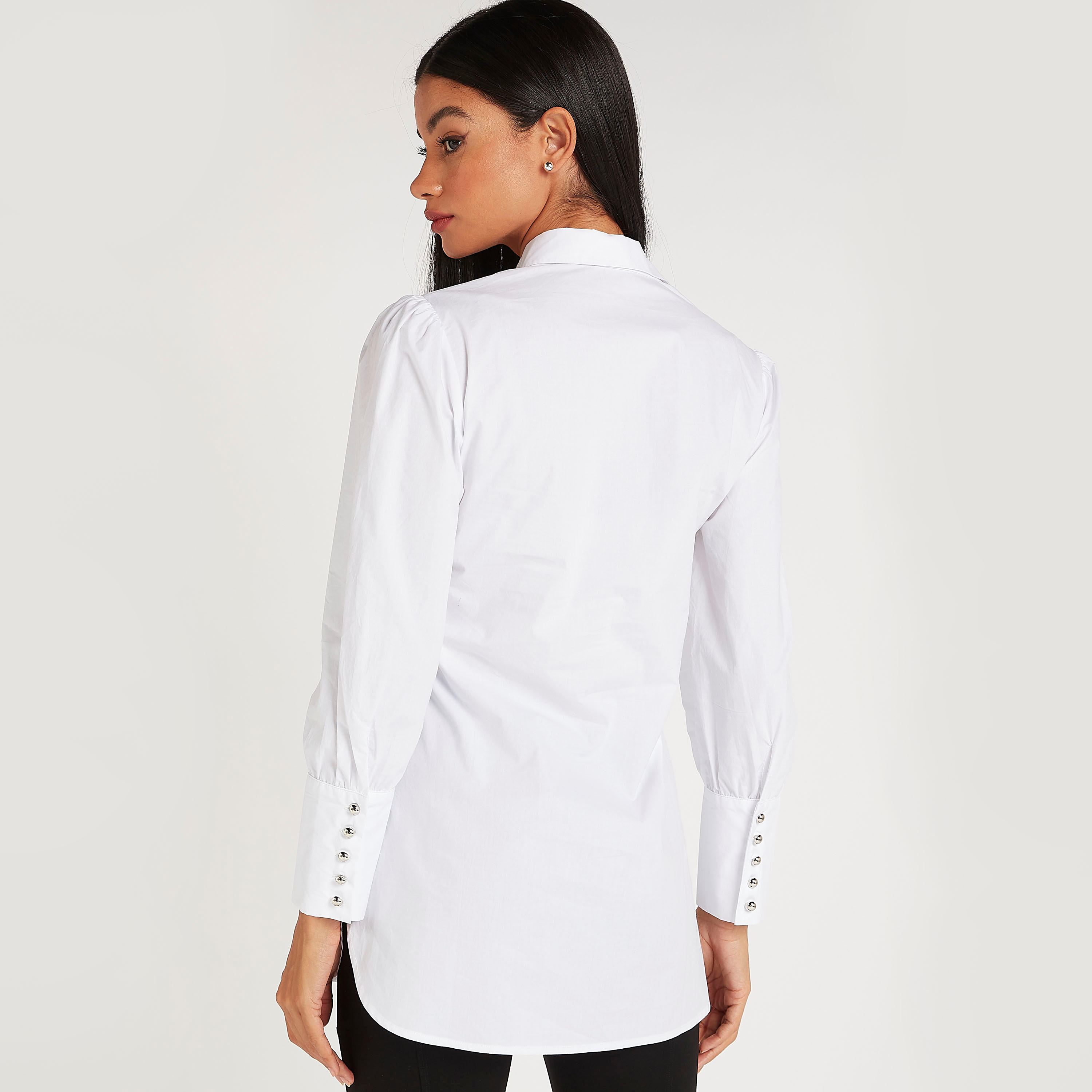قميص مطرّز بأزهار مع ياقة عادية وأكمام طويلة من آيكونيك-women-clothing-shirtsandblouses-shirts-image-4