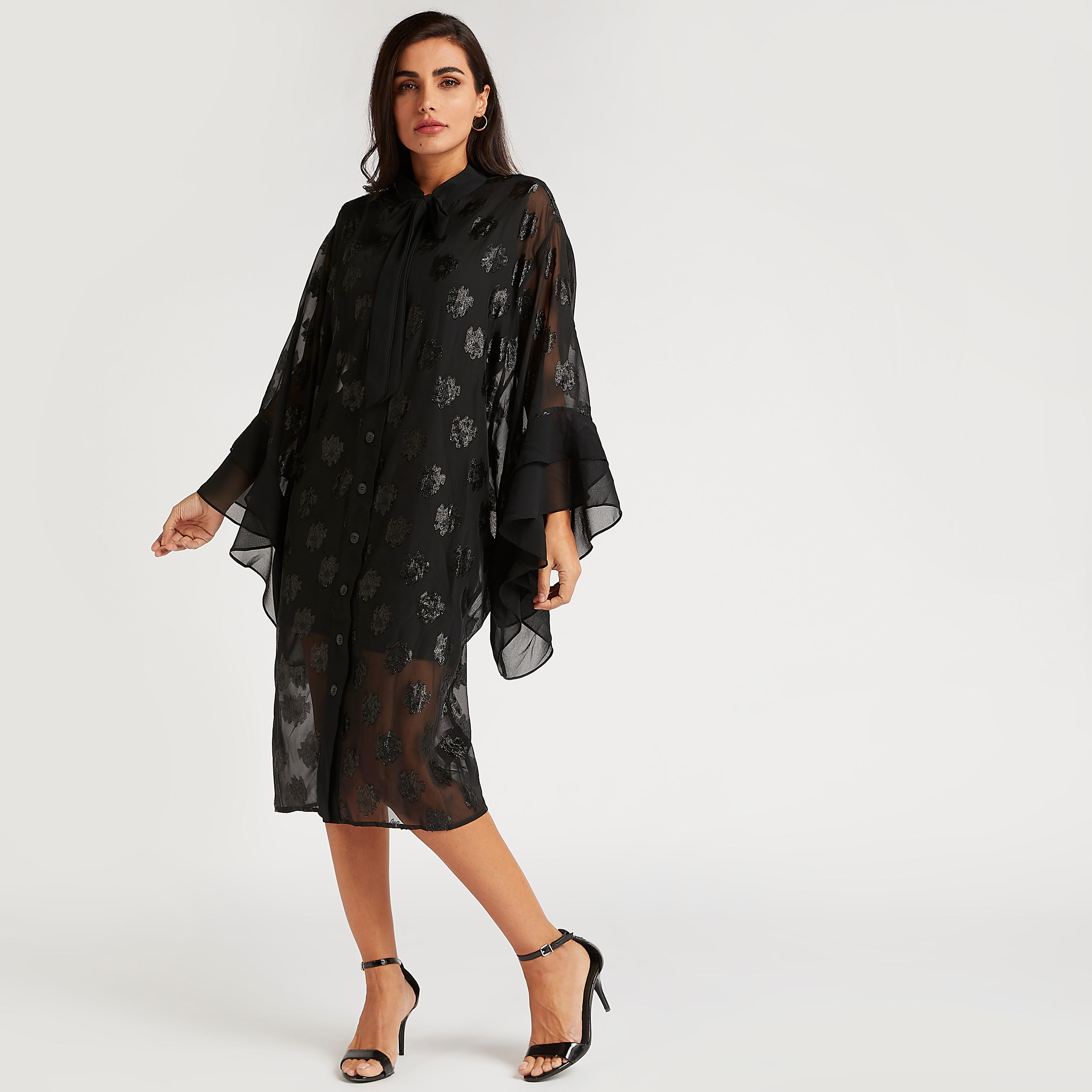 كيمونو مزيّن بأكمام طويلة واسعة وأربطة عنق من آيكونيك-women-clothing-shirtsandblouses-blouses-image-6