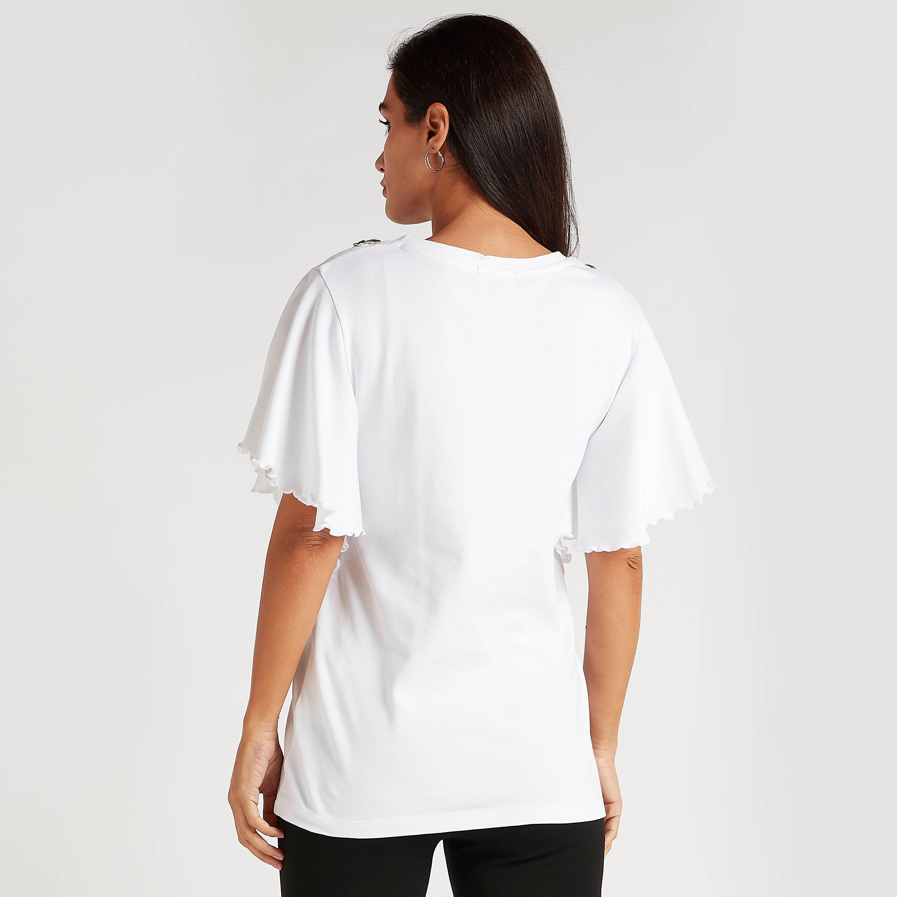 بلوزة مطرزة بأكمام لامعه-women-clothing-shirtsandblouses-blouses-image-4