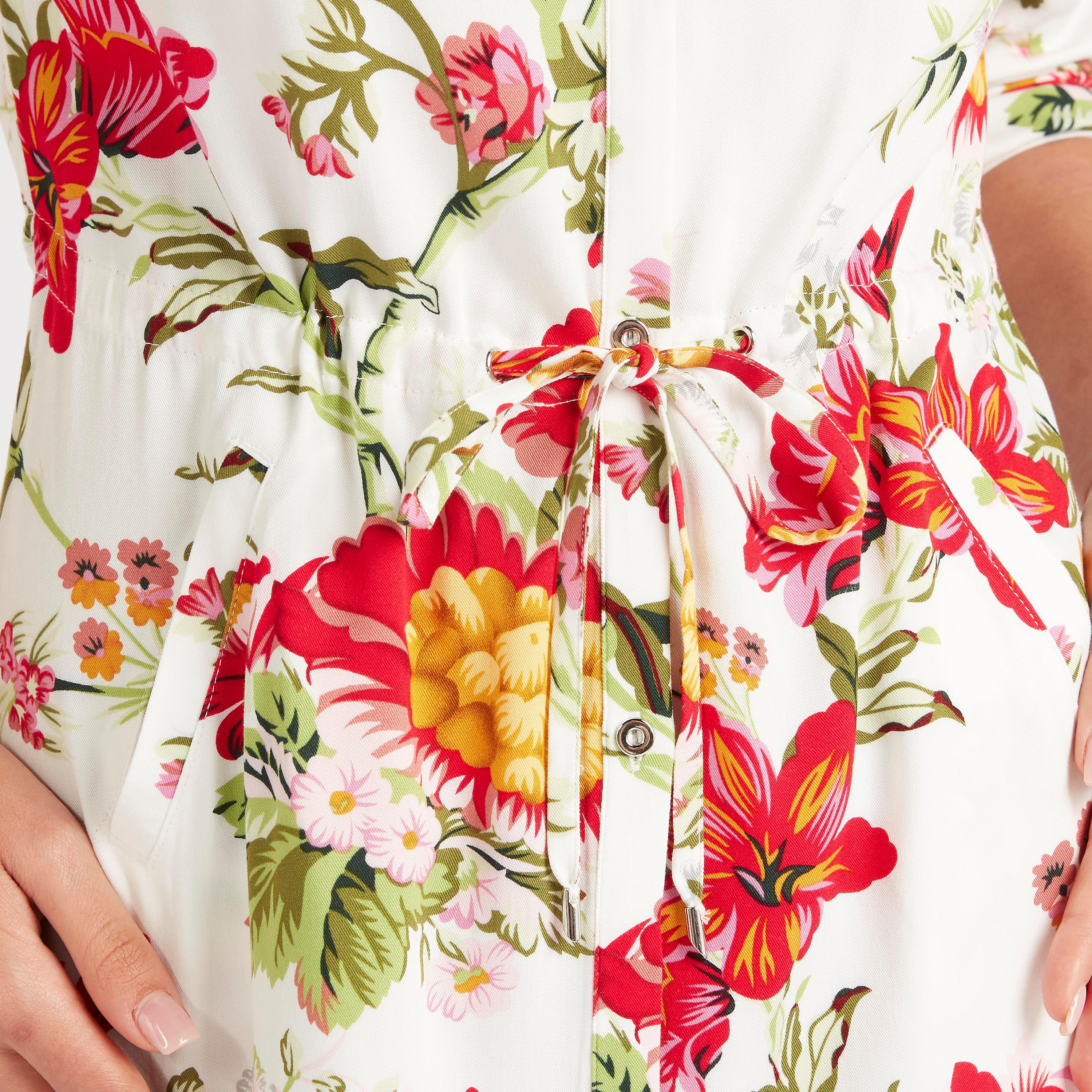 Iconic Floral Print Maxi A-line Dress with Waist Tie-Ups-women-clothing-dresses-image-6