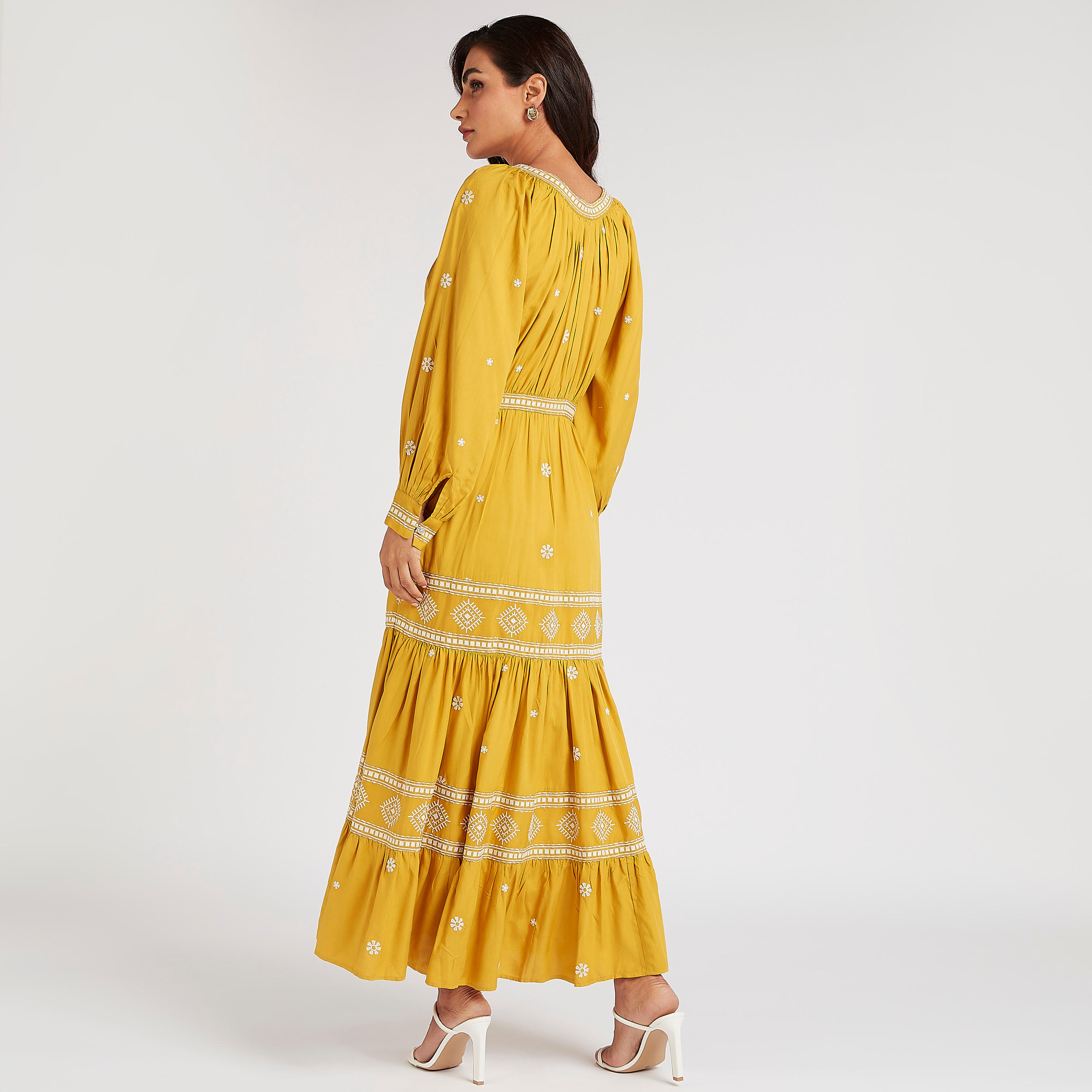 Iconic Embroidered Maxi A-line Dress with Pockets-women-clothing-dresses-image-4