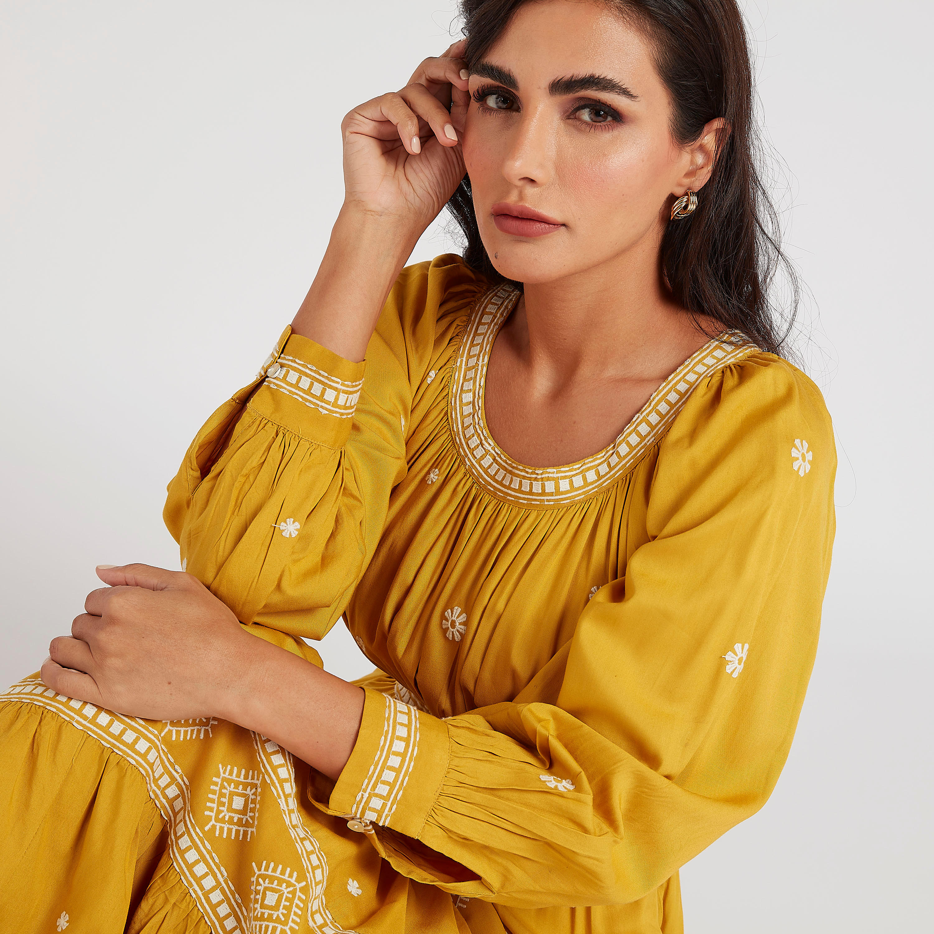 Iconic Embroidered Maxi A-line Dress with Pockets-women-clothing-dresses-image-7