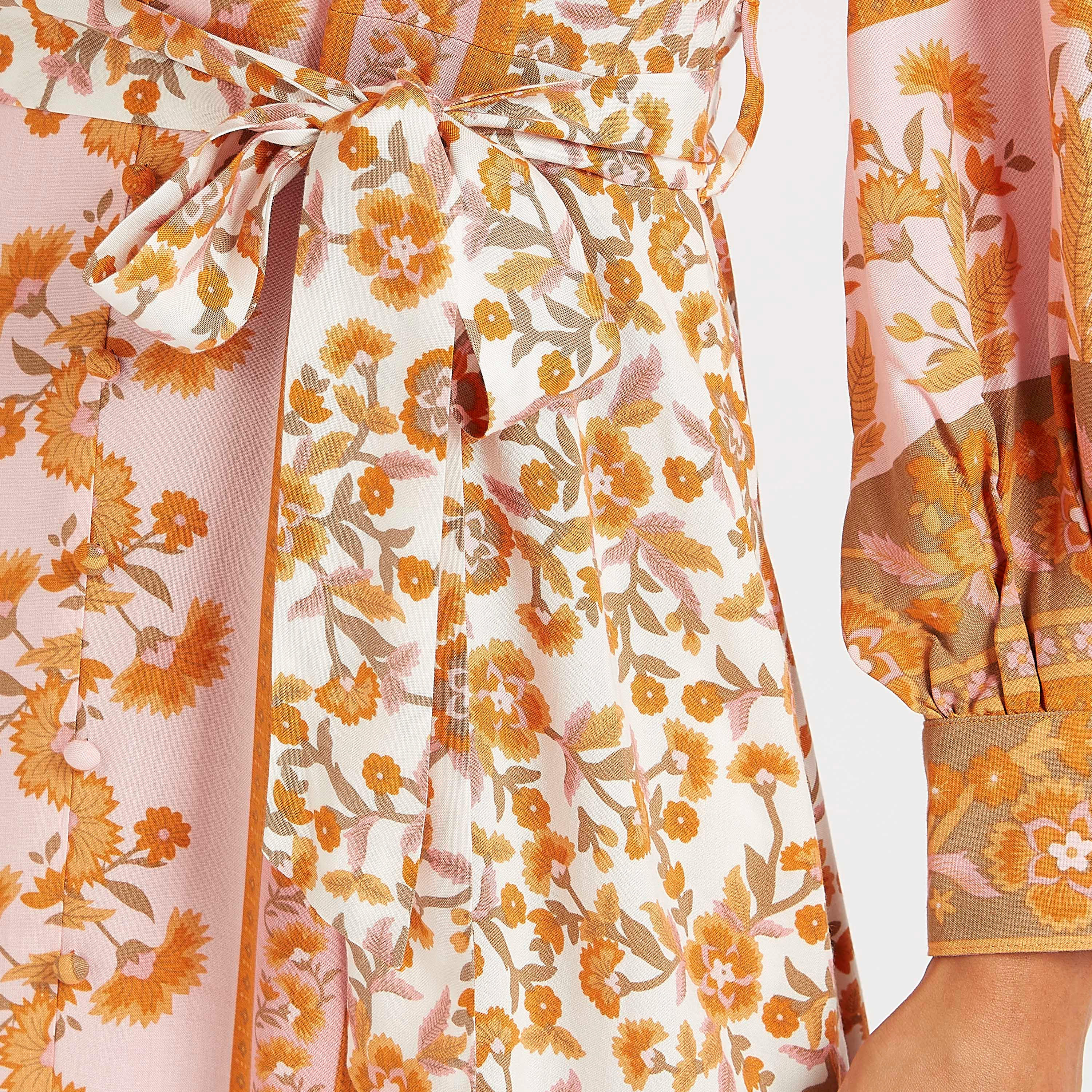 فستان إيه لاين طويل بطبعات أزهار وأكمام طويلة وياقة عالية-women-clothing-dresses-image-7