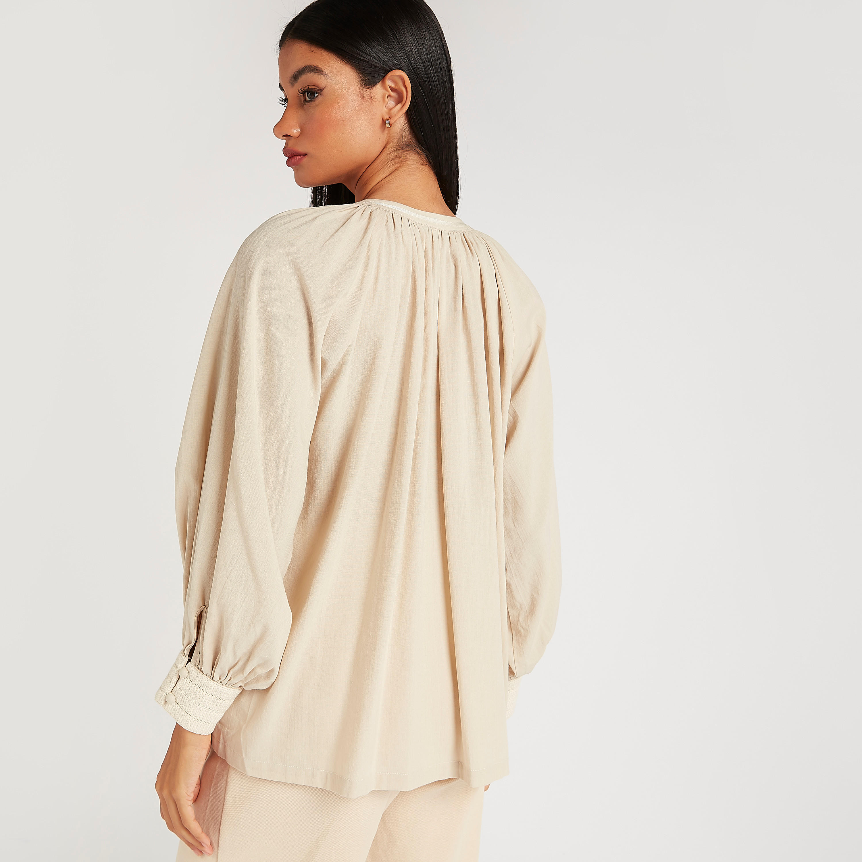 Iconic Solid Crew Neck Top with Long Sleeves-women-clothing-shirtsandblouses-blouses-image-4