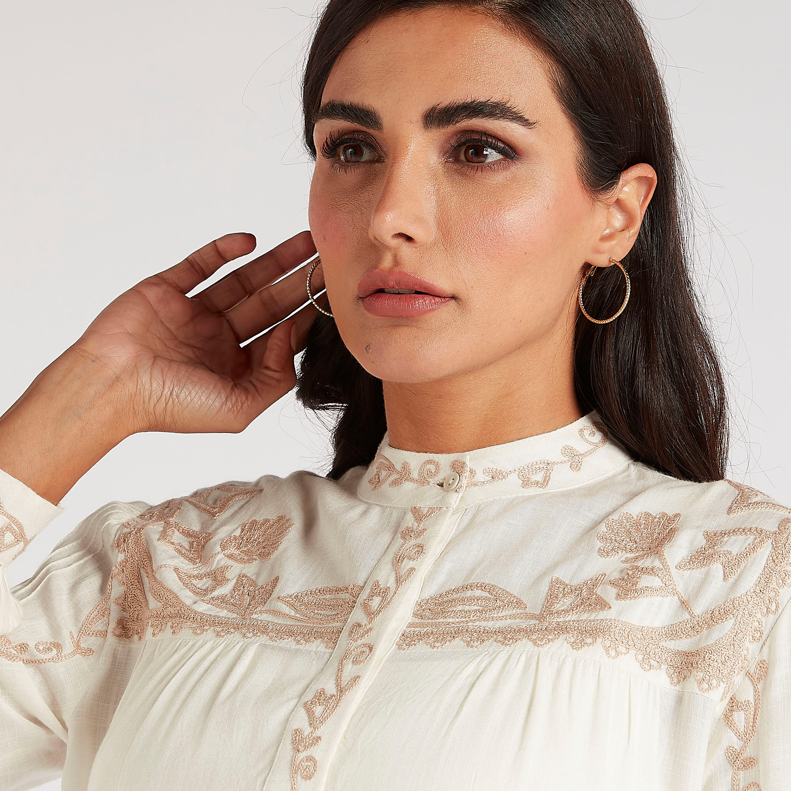 Iconic Embroidered Top with Mandarin Collar-women-clothing-shirtsandblouses-blouses-image-5