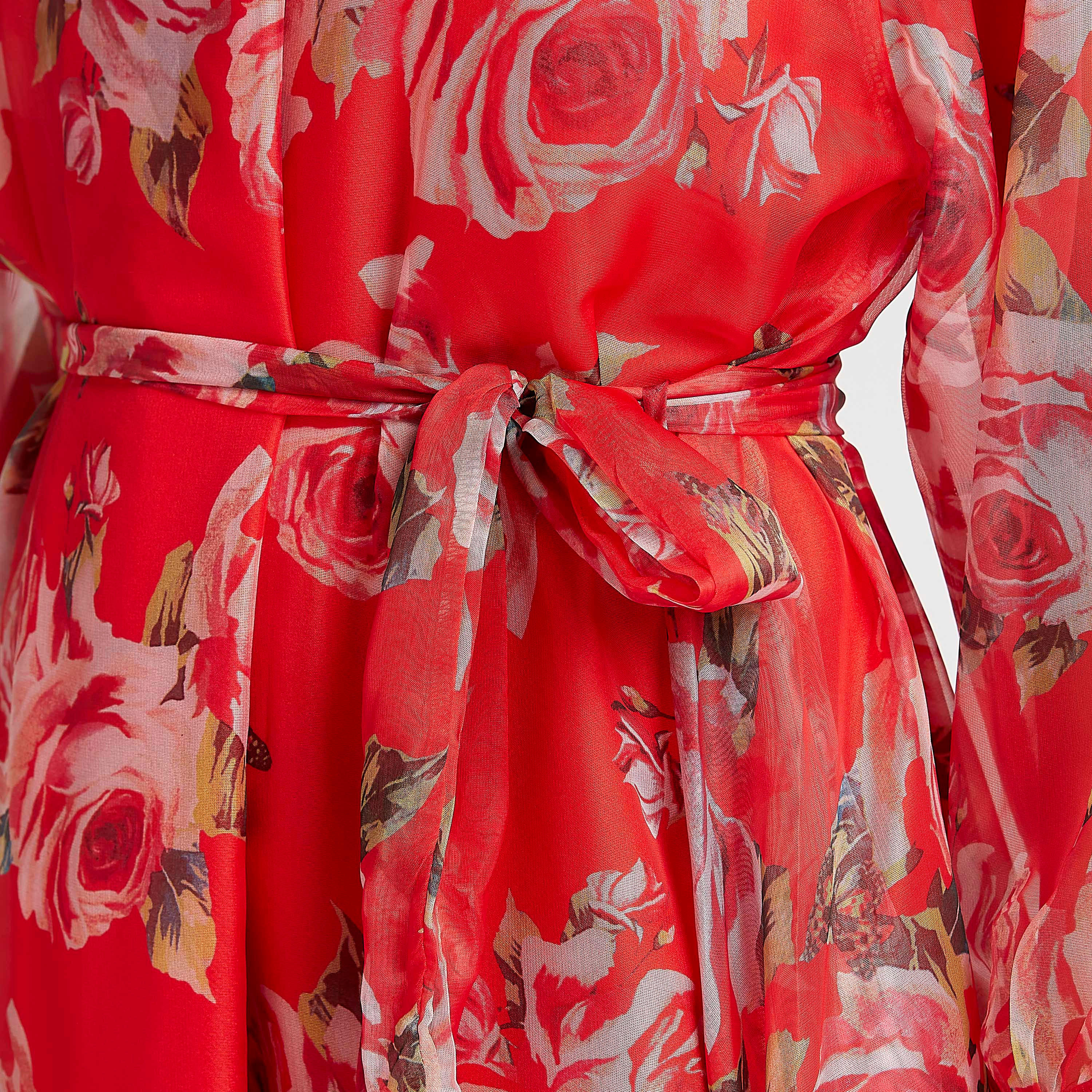 فستان طويل إيه لاين بطبعات أزهار وحزام رباط من آيكونيك-women-clothing-dresses-image-5