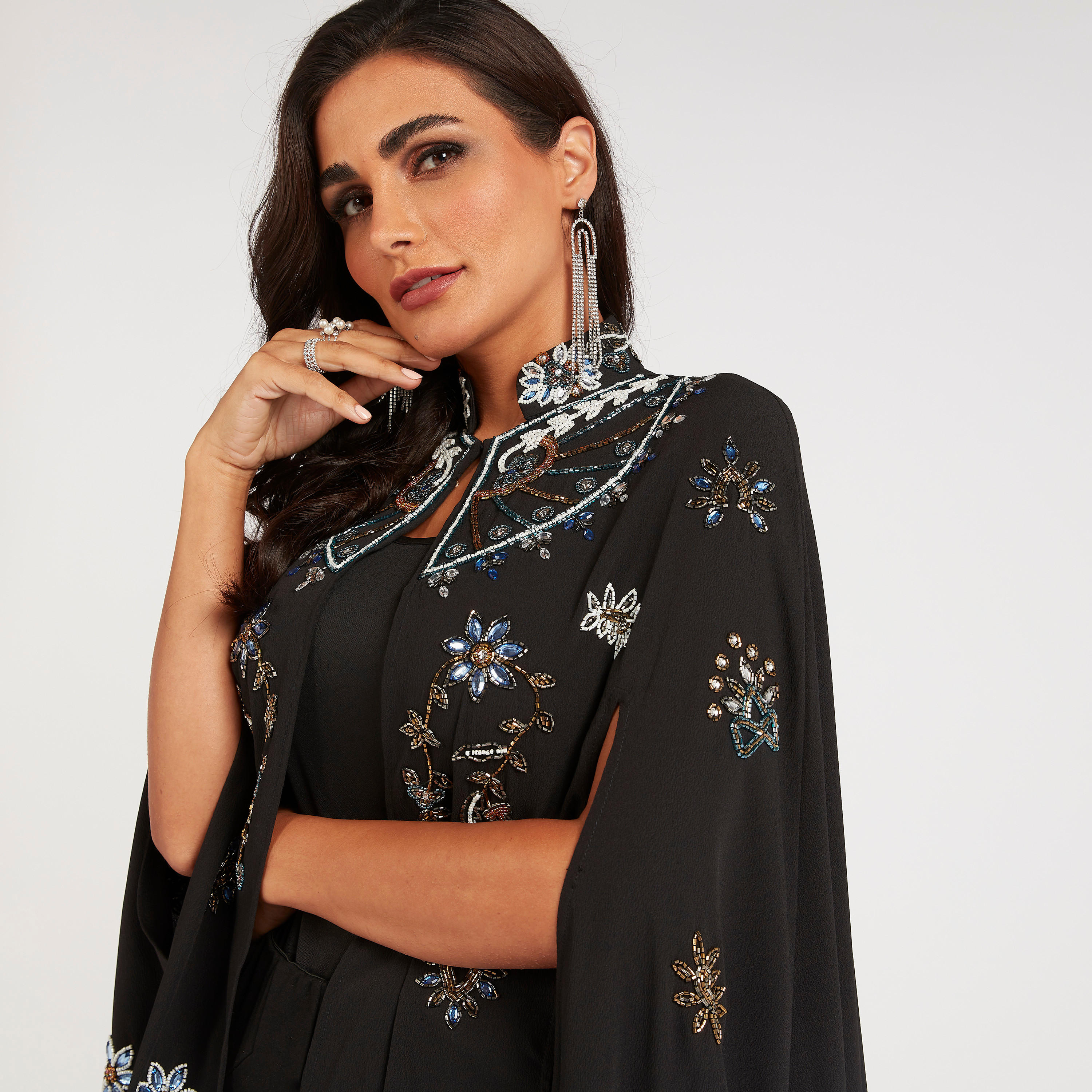 سترة واسعة طويلة إيه لاين مزيّنة من آيكونيك-women-winterwear-coatsandjackets-jackets-image-3