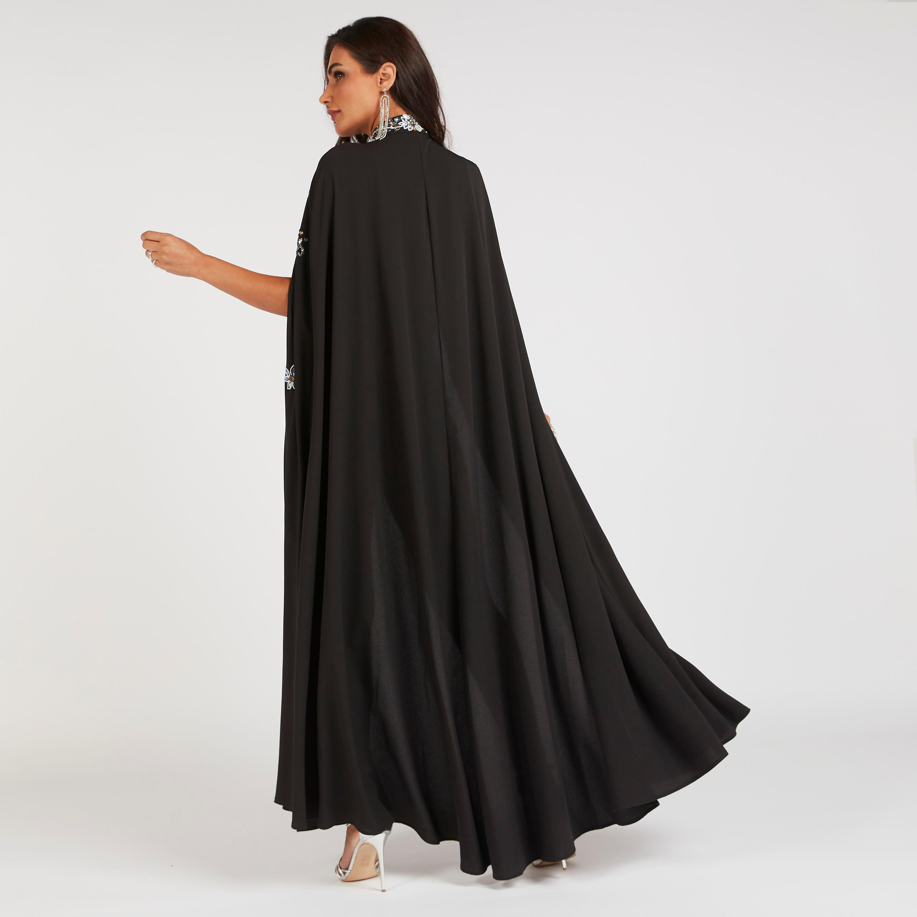 سترة واسعة طويلة إيه لاين مزيّنة من آيكونيك-women-winterwear-coatsandjackets-jackets-image-4