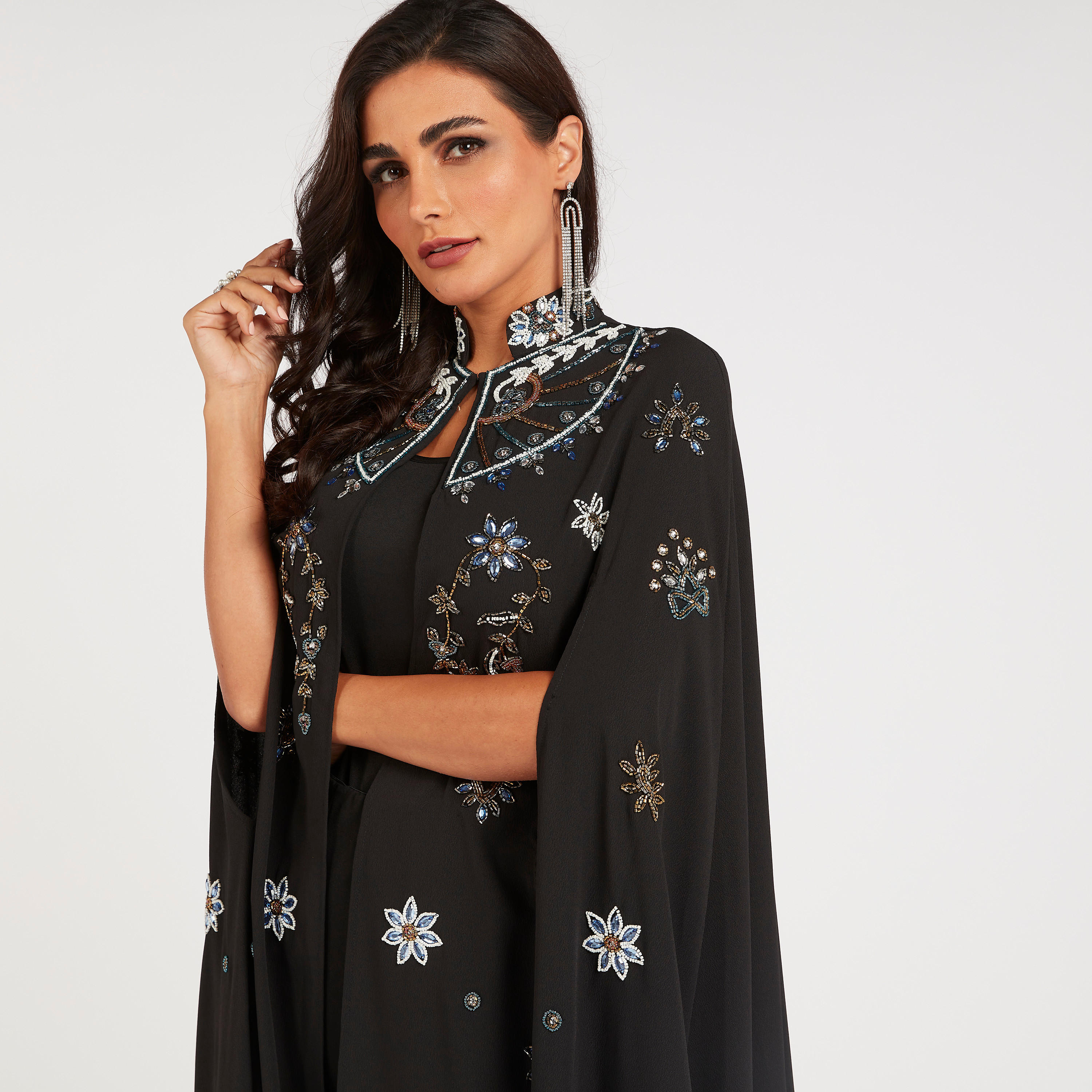 سترة واسعة طويلة إيه لاين مزيّنة من آيكونيك-women-winterwear-coatsandjackets-jackets-image-6