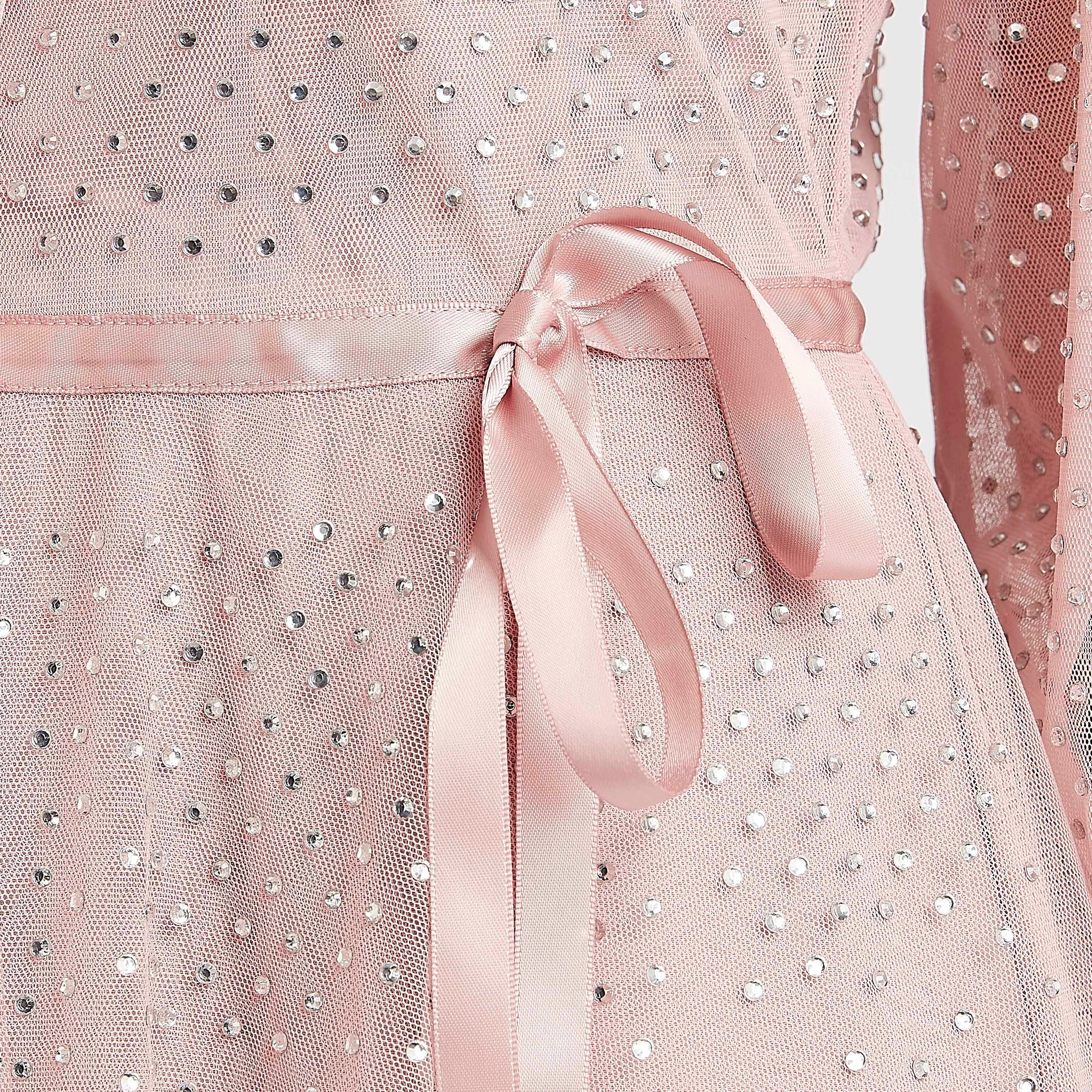 فستان طويل إيه لاين مزيّن برباط حزام من آيكونيك-women-clothing-dresses-image-6