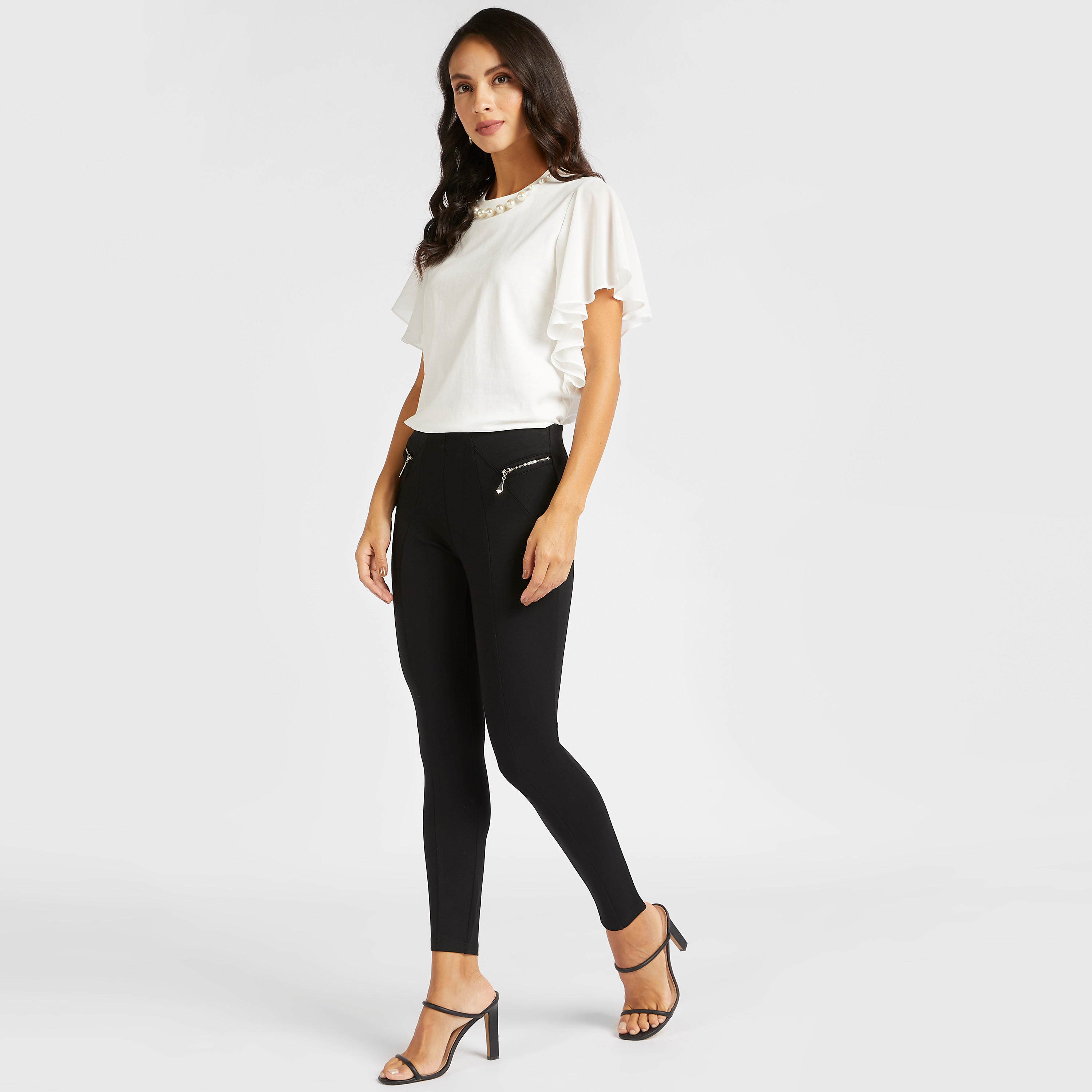بنطلون تريقنز بقصّة سليم وخصر مرتفع وجيوب من آيكونيك-women-clothing-bottoms-leggings-image-2