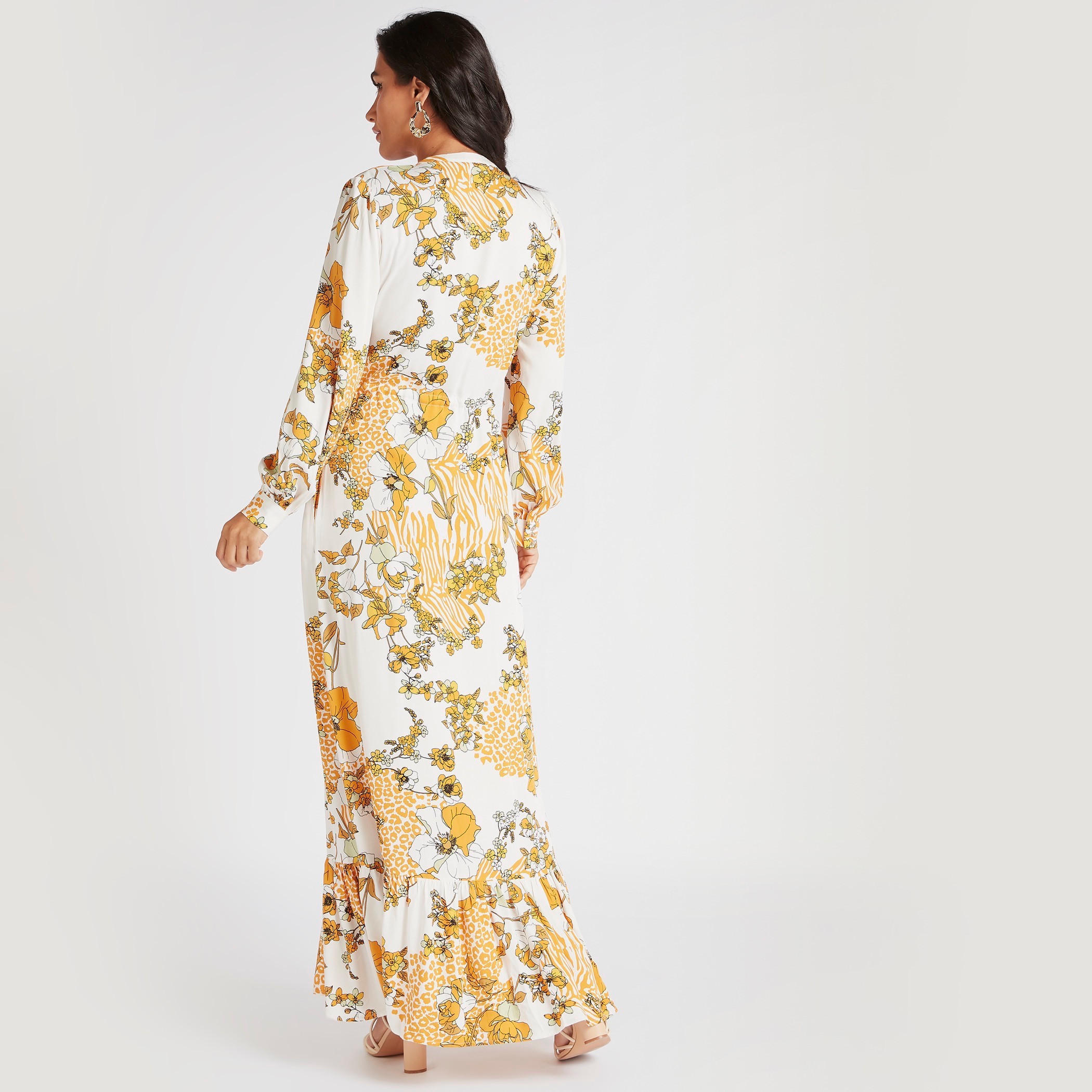 فستان طويل إيه لاين بطبعات أزهار وأربطة خصر من آيكونيك-women-clothing-dresses-image-4