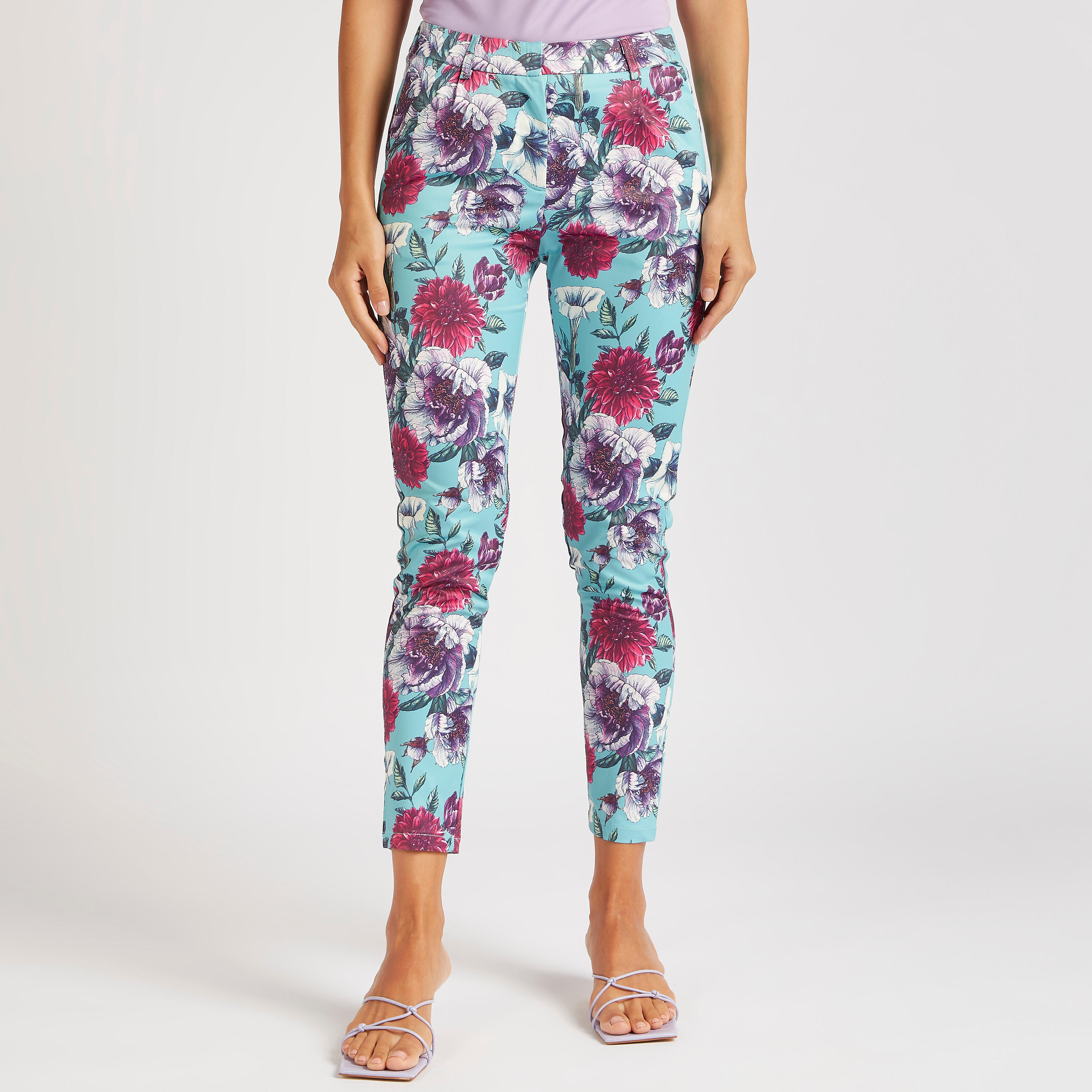 بنطلون بخصر نصف مطّاطي مرتفع وطبعات أزهار-women-clothing-bottoms-trousers-image-5