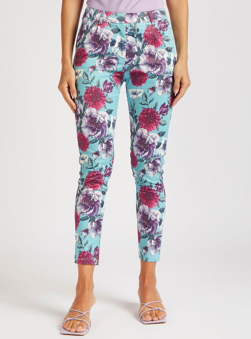 بنطلون بخصر نصف مطّاطي مرتفع وطبعات أزهار-women-clothing-bottoms-trousers-image-5