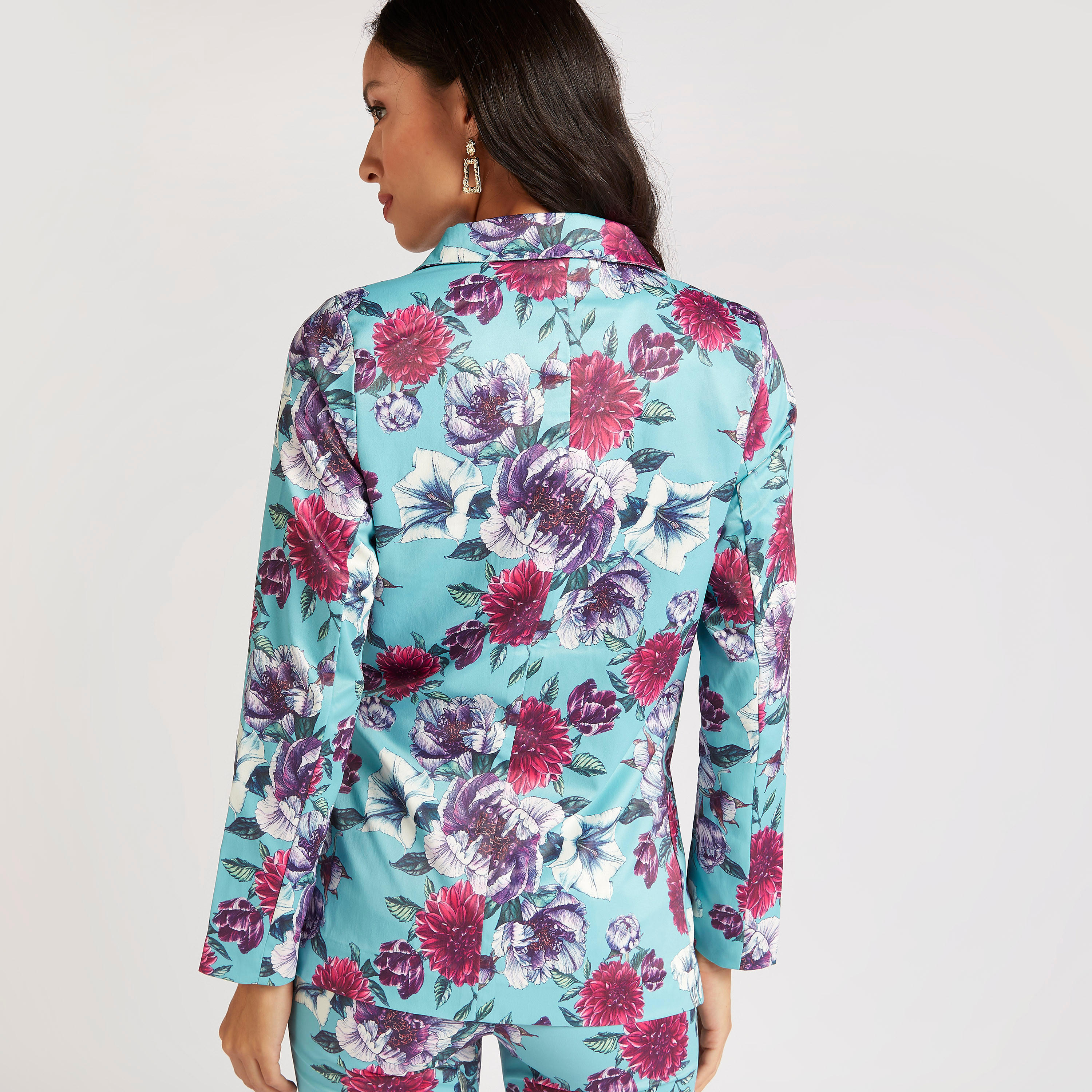 جاكيت بليزر بطبعات أزهار وياقة مطويّة وأربطة من آيكونيك-women-clothing-coatsandjackets-blazers-image-4