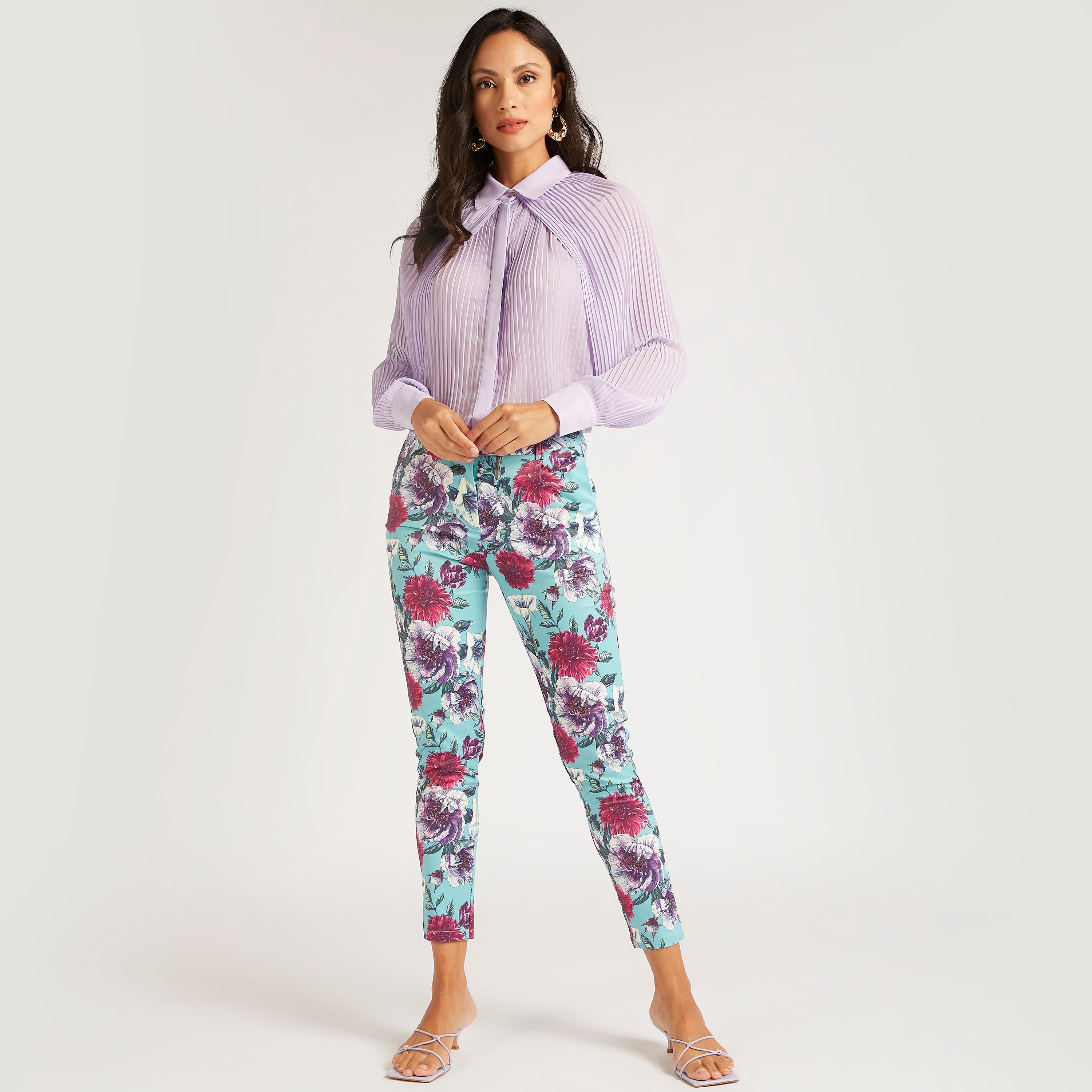 قميص بكُسرات وأكمام طويلة من آيكونيك-women-clothing-shirtsandblouses-shirts-image-2