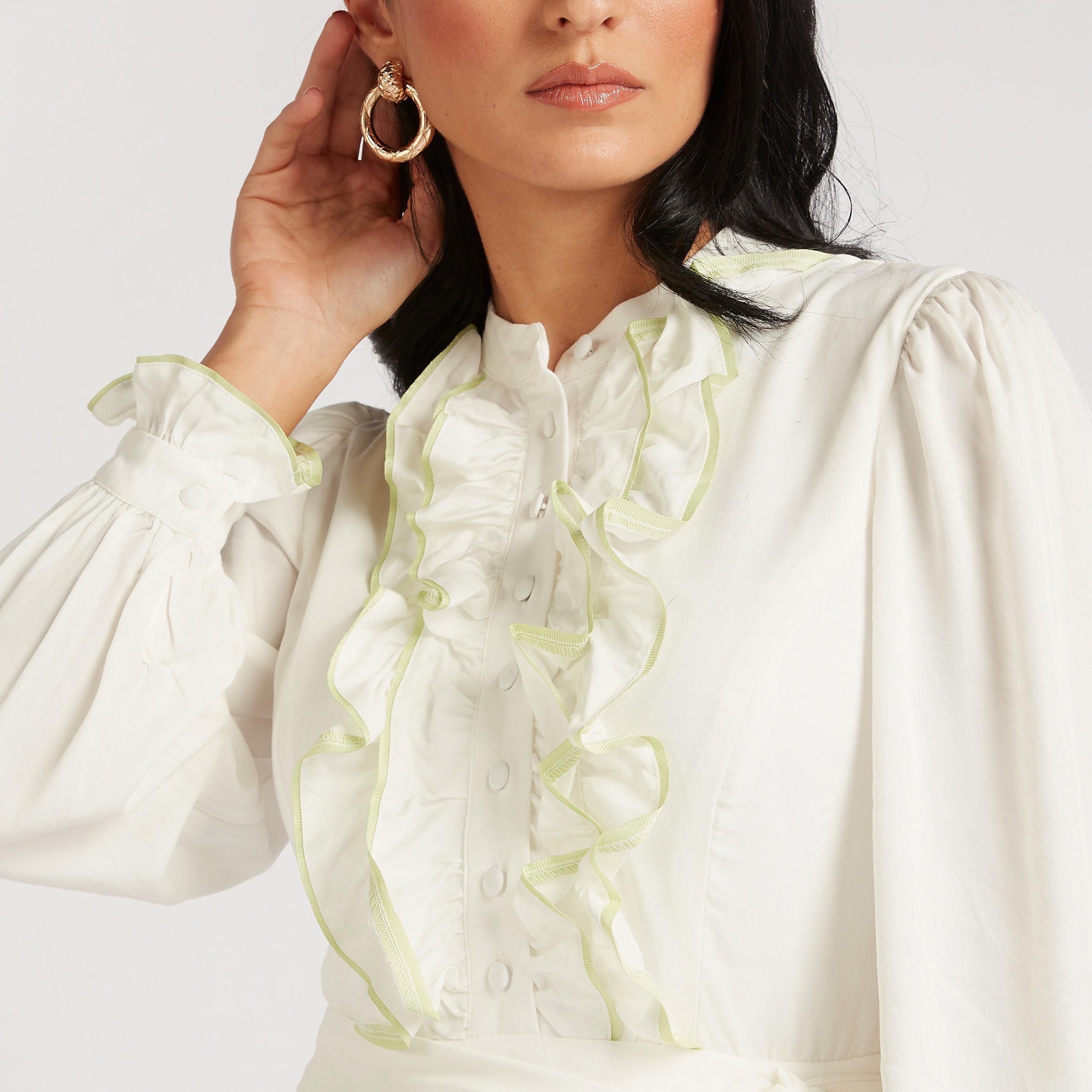 فستان طويل إيه لاين بتفاصيل كشكش وطبعات زهرية-women-clothing-dresses-image-3