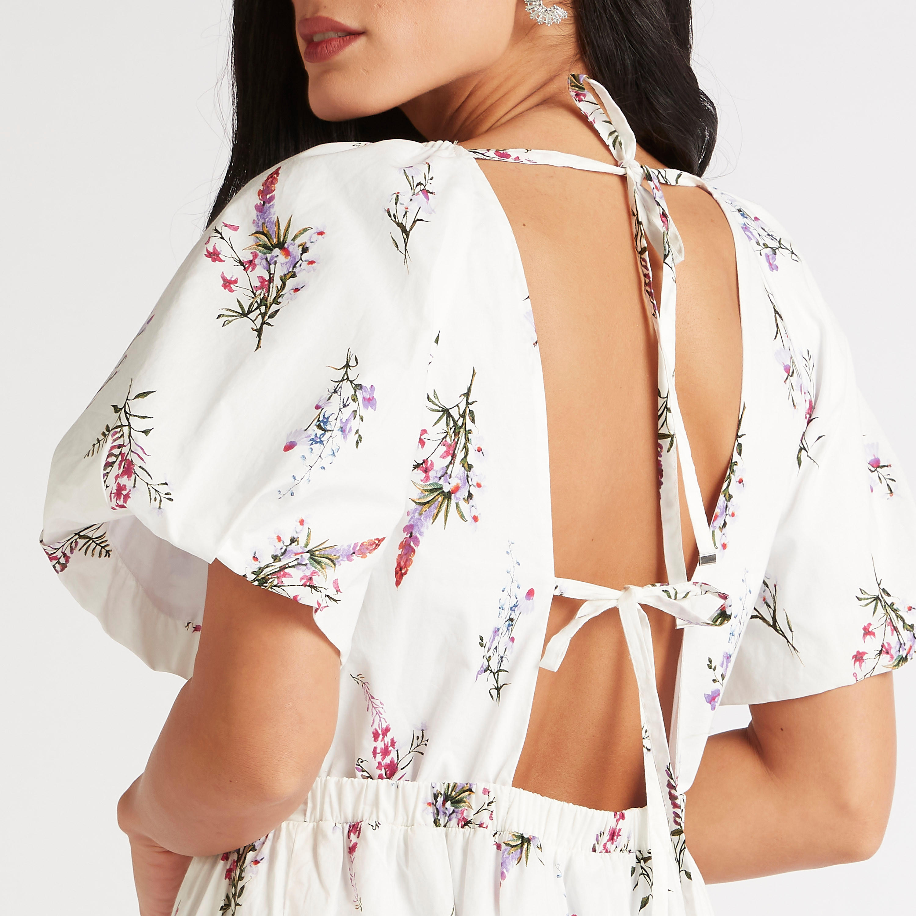 فستان طويل إيه لاين برباط خلفي وطبعات زهرية من آيكونك-women-clothing-dresses-image-3
