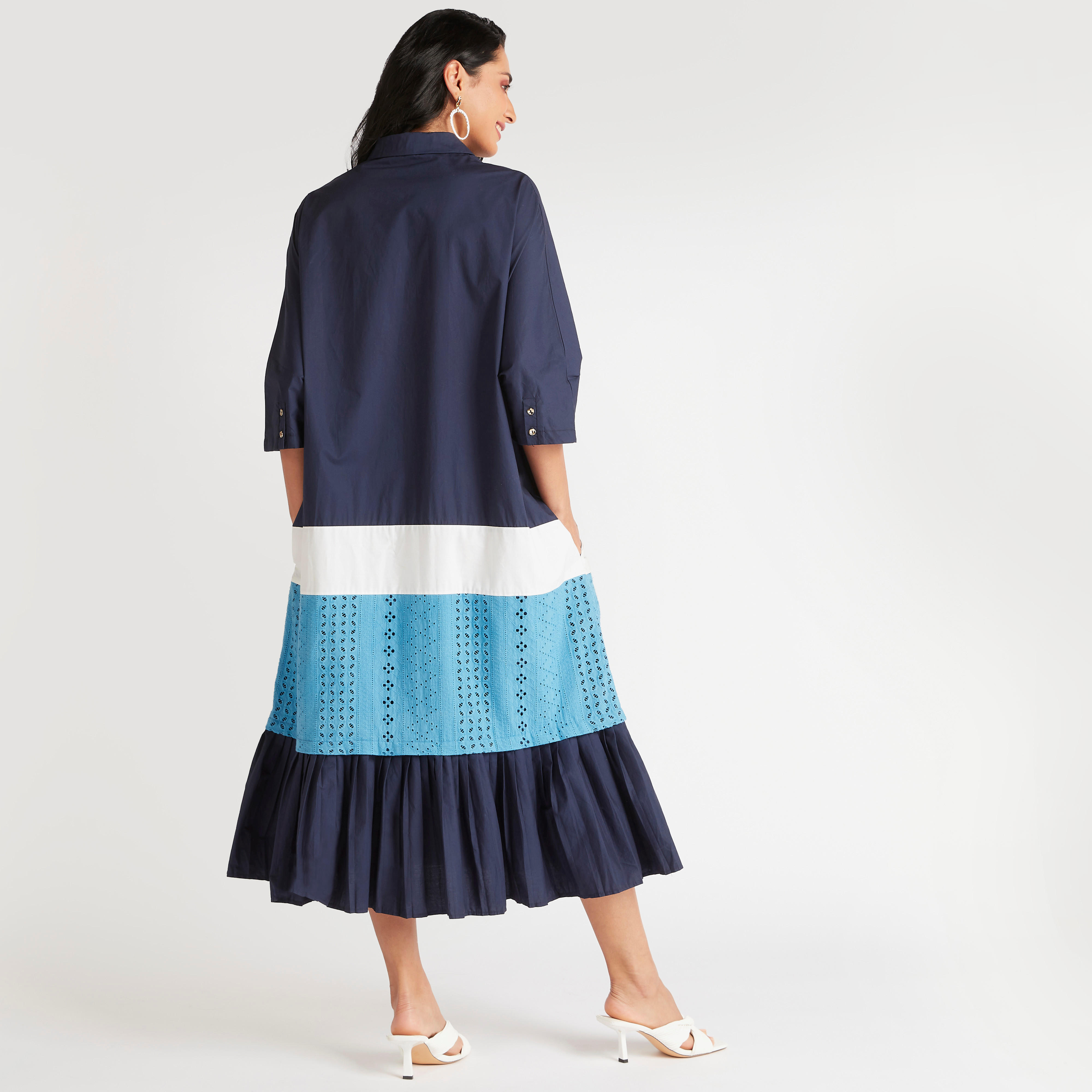 فستان كتل ألوان بياقة عادية وتطريز-women-clothing-dresses-image-5