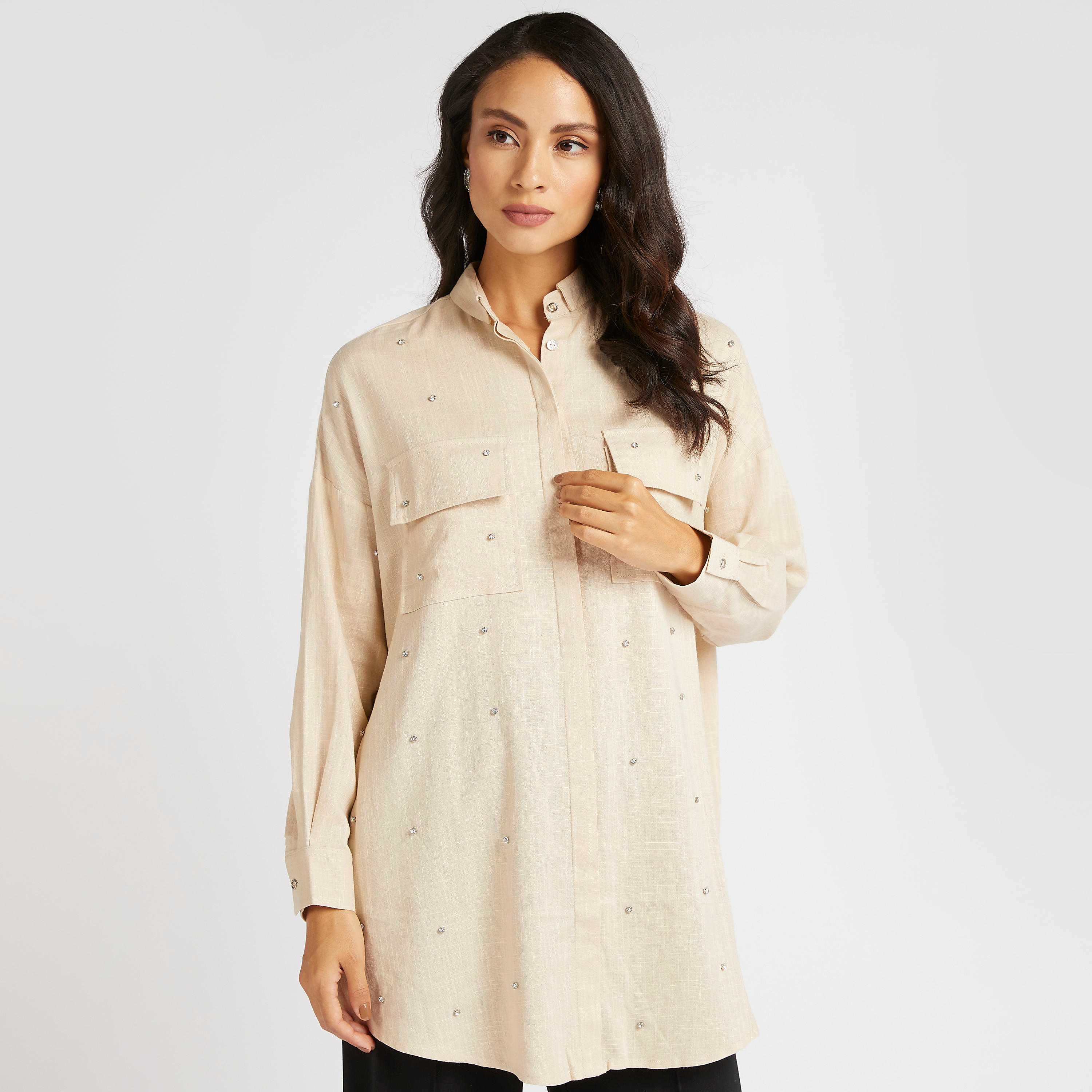 Embellished Tunic with Long Sleeves-women-clothing-shirtsandblouses-blouses-image-1