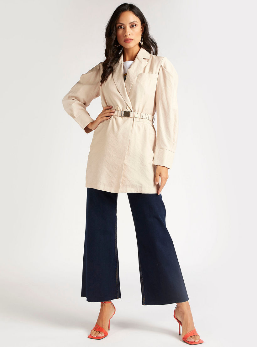 Iconic Solid Longline Coat with Notch Lapel and Belt-women-clothing-coatsandjackets-coats-image-2