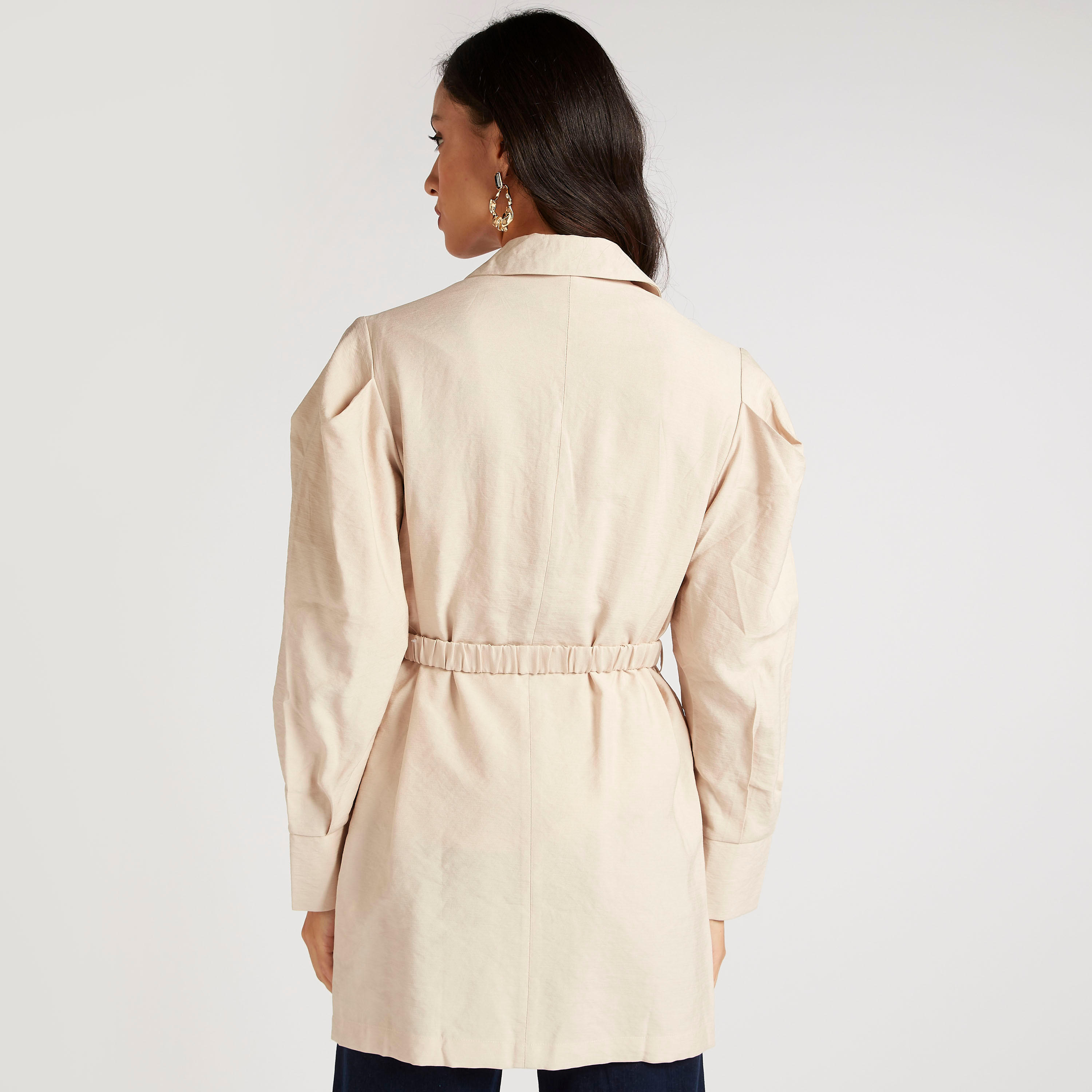 Iconic Solid Longline Coat with Notch Lapel and Belt-women-clothing-coatsandjackets-coats-image-3
