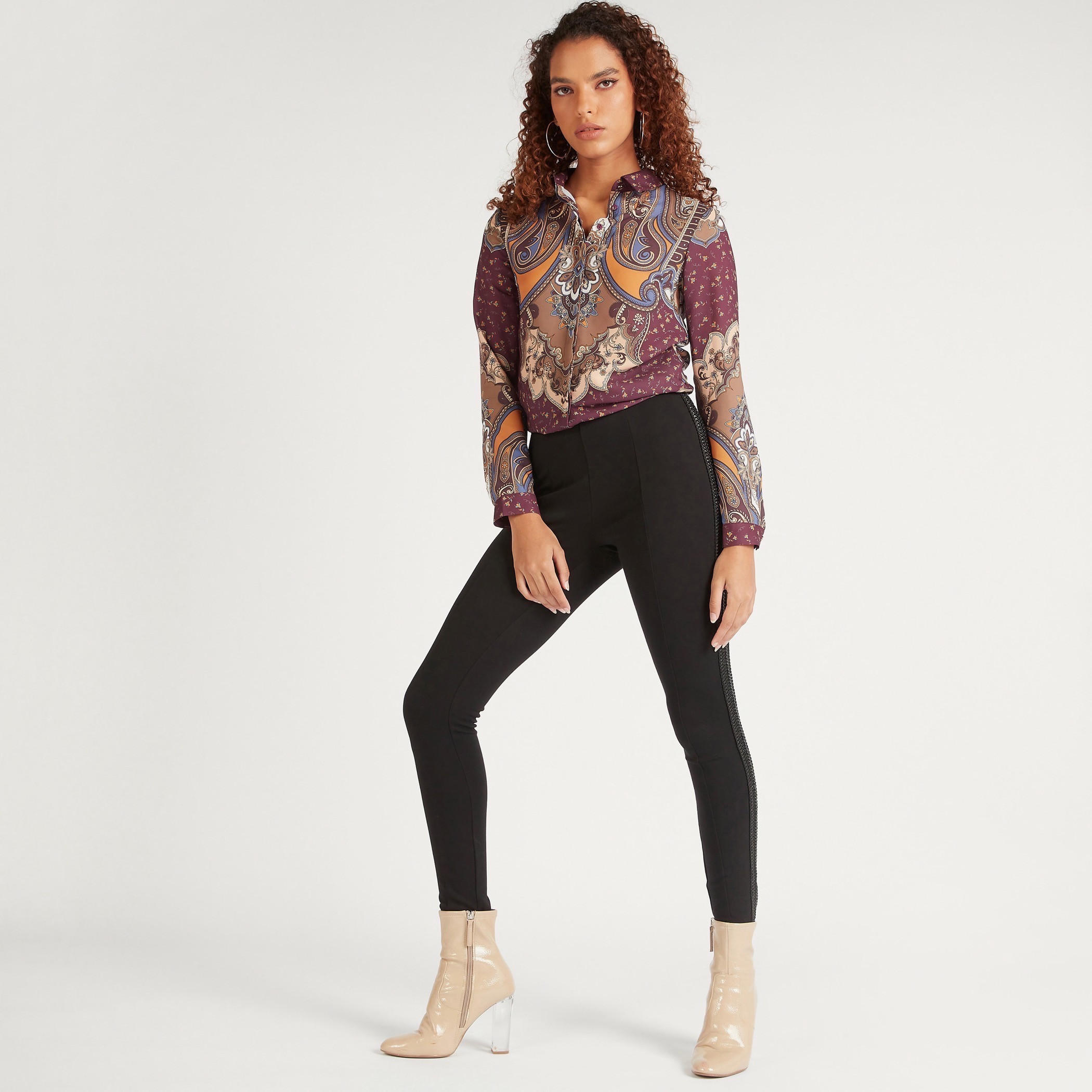 قميص بطبعات وأكمام طويلة وزر إغلاق من آيكونيك-women-clothing-shirtsandblouses-shirts-image-2