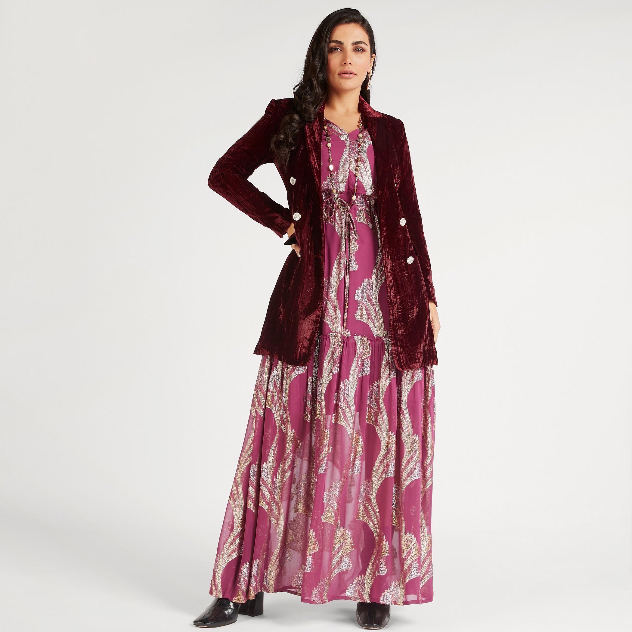 جاكيت طويل بارز الملمس بأكمام طويلة من آيكونيك-women-winterwear-coatsandjackets-jackets-image-7