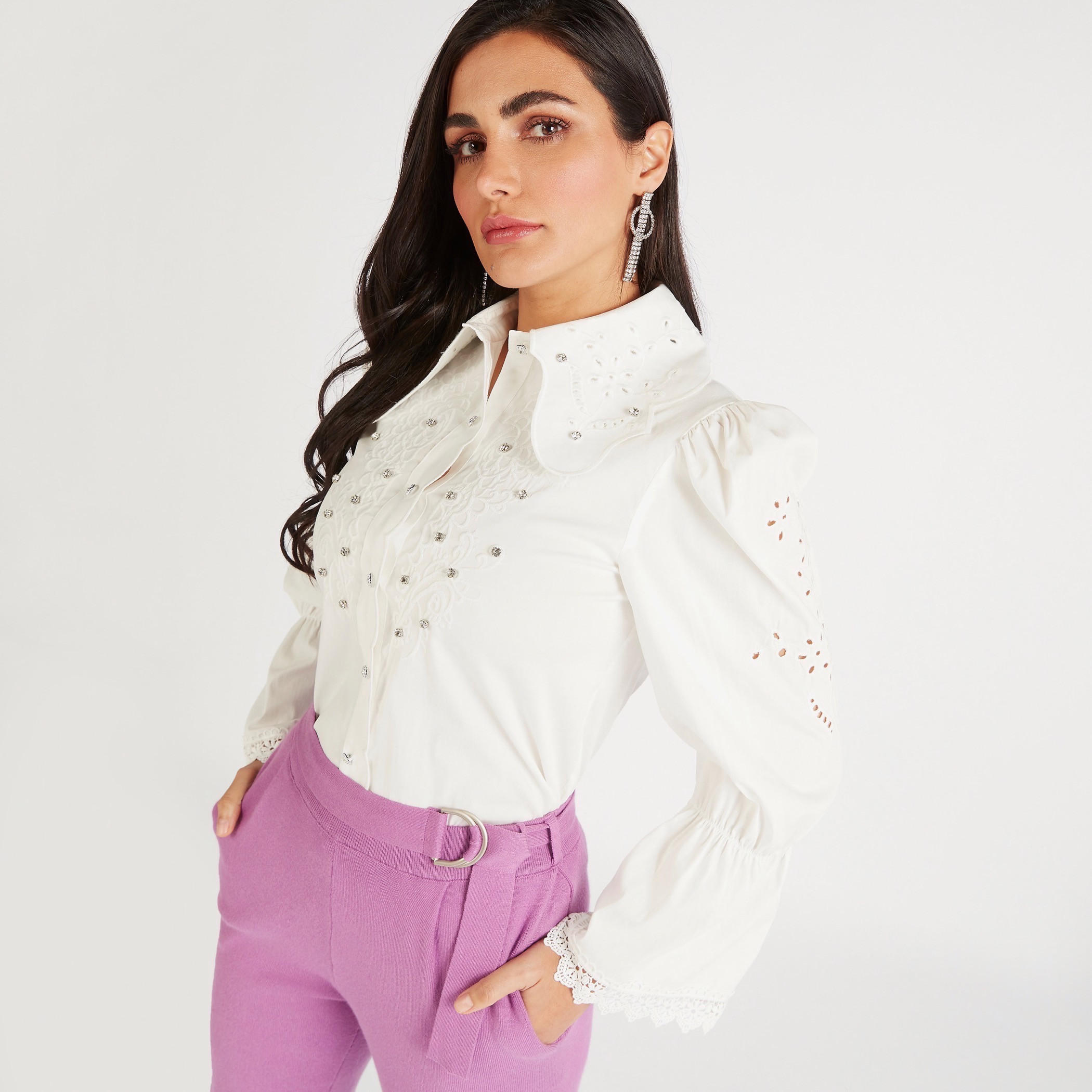Iconic Embellished Schiffli Top with Long Sleeves-women-clothing-shirtsandblouses-blouses-image-1