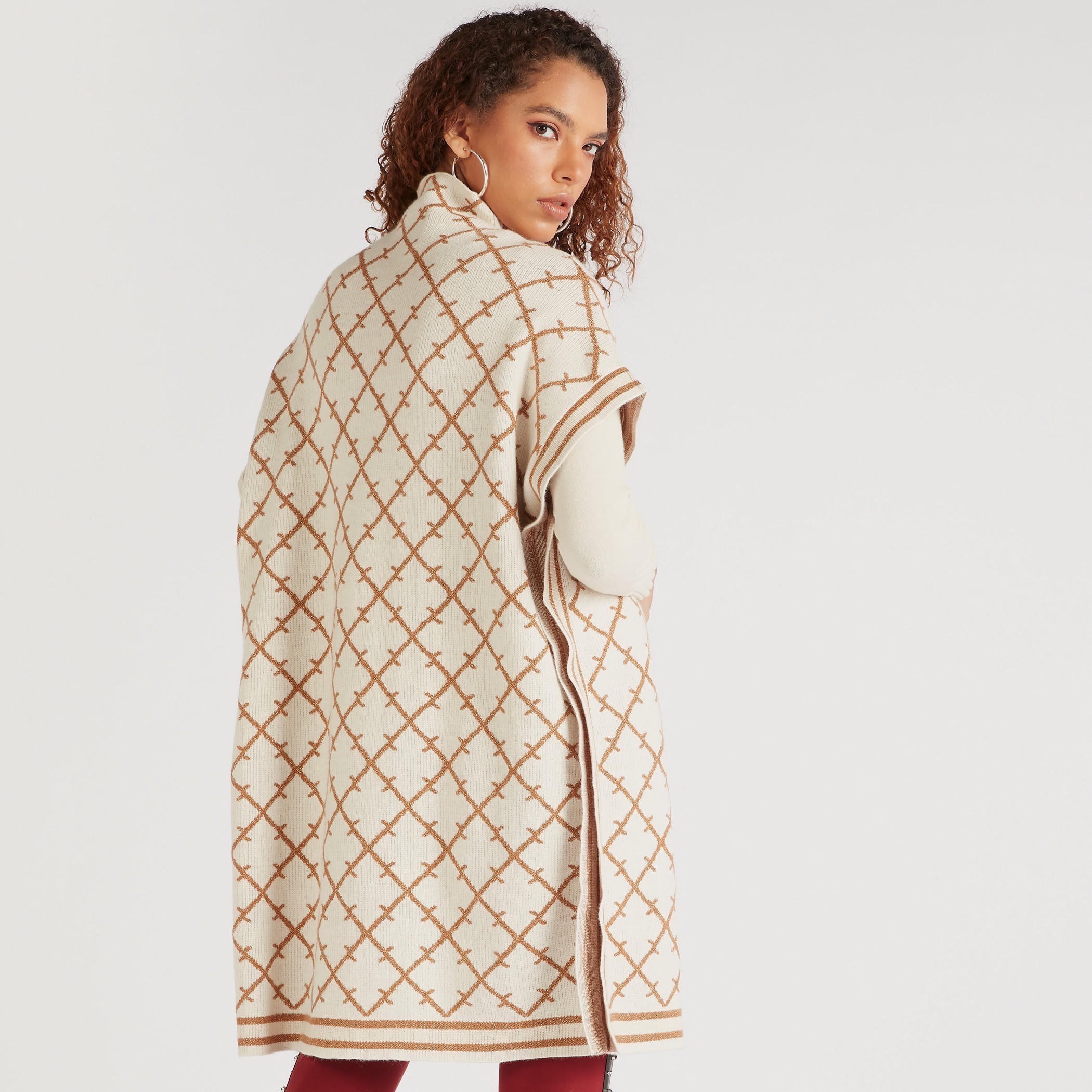 Iconic Printed High Neck Cardigan-women-winterwear-cardigansandjumpers-cardigans-image-4