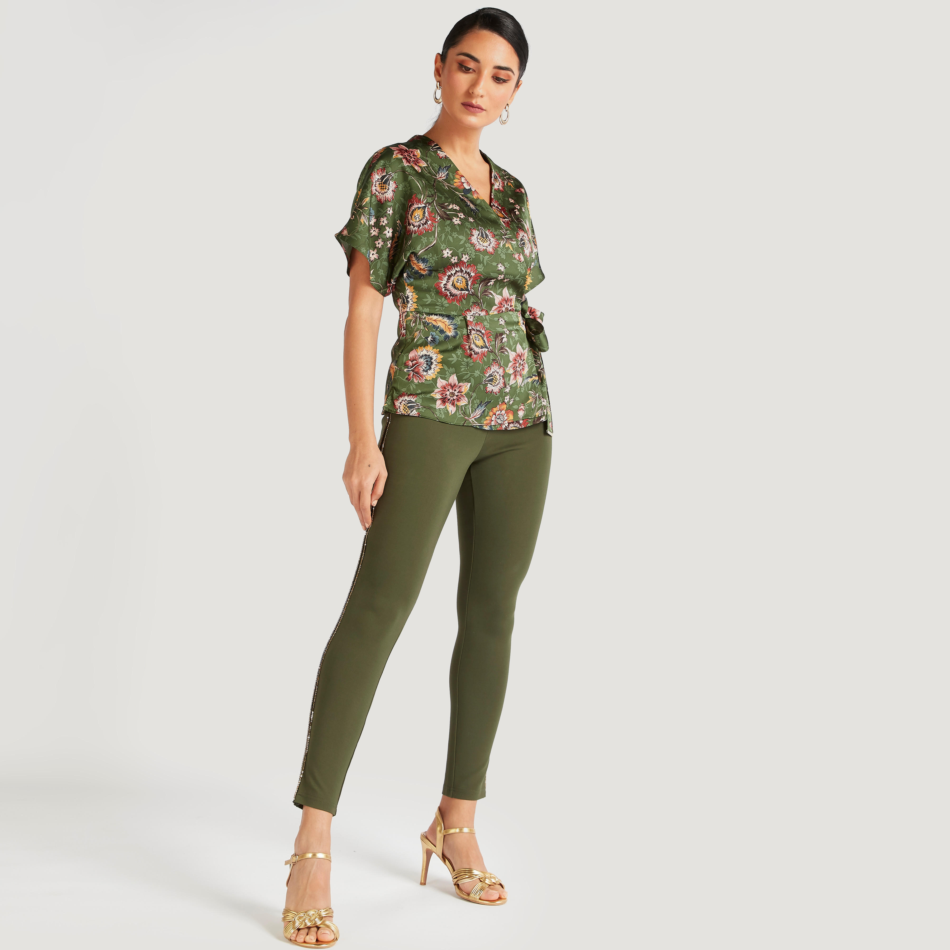 Iconic V-neck Wrap Top with Short Sleeves-women-clothing-shirtsandblouses-blouses-image-2