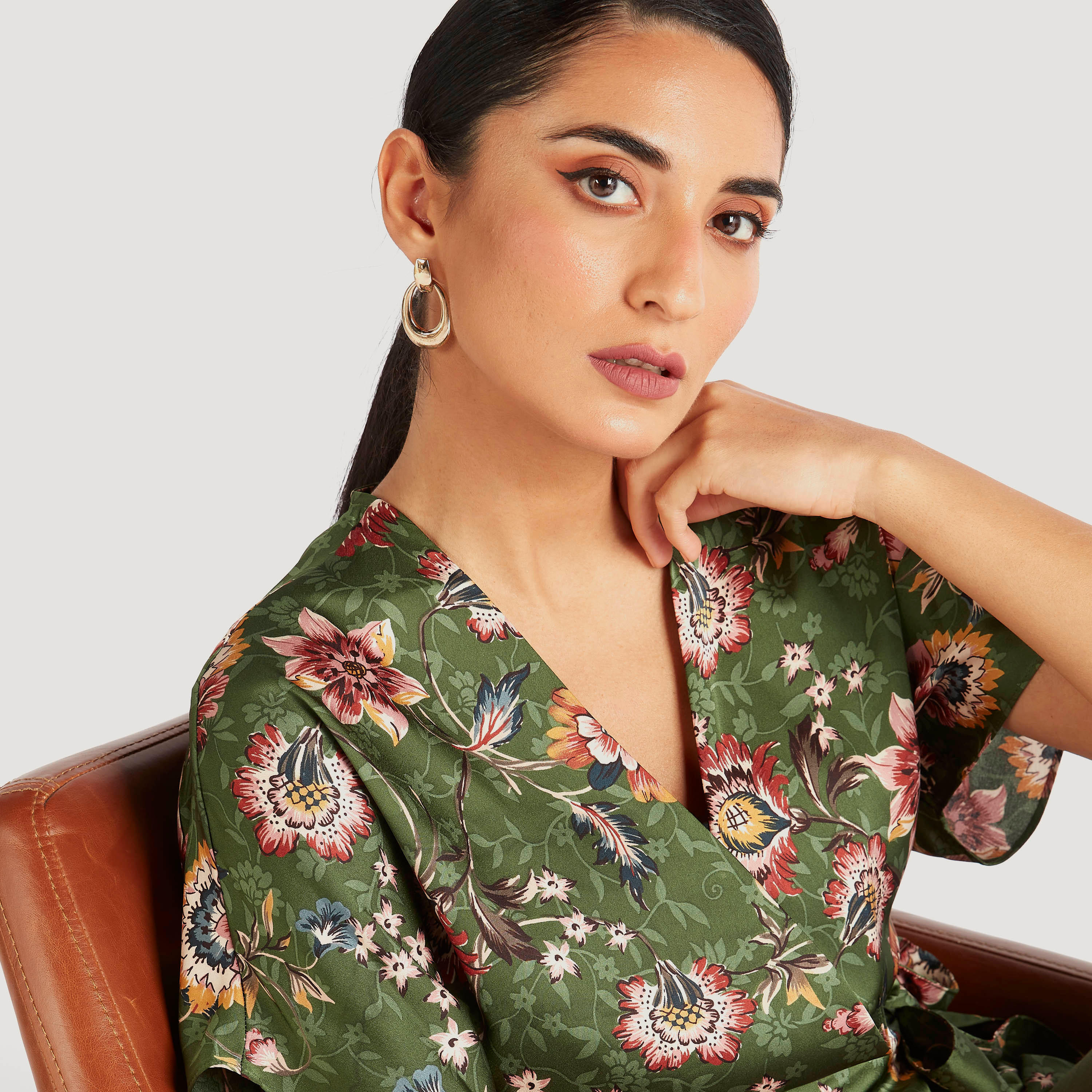 Iconic V-neck Wrap Top with Short Sleeves-women-clothing-shirtsandblouses-blouses-image-7