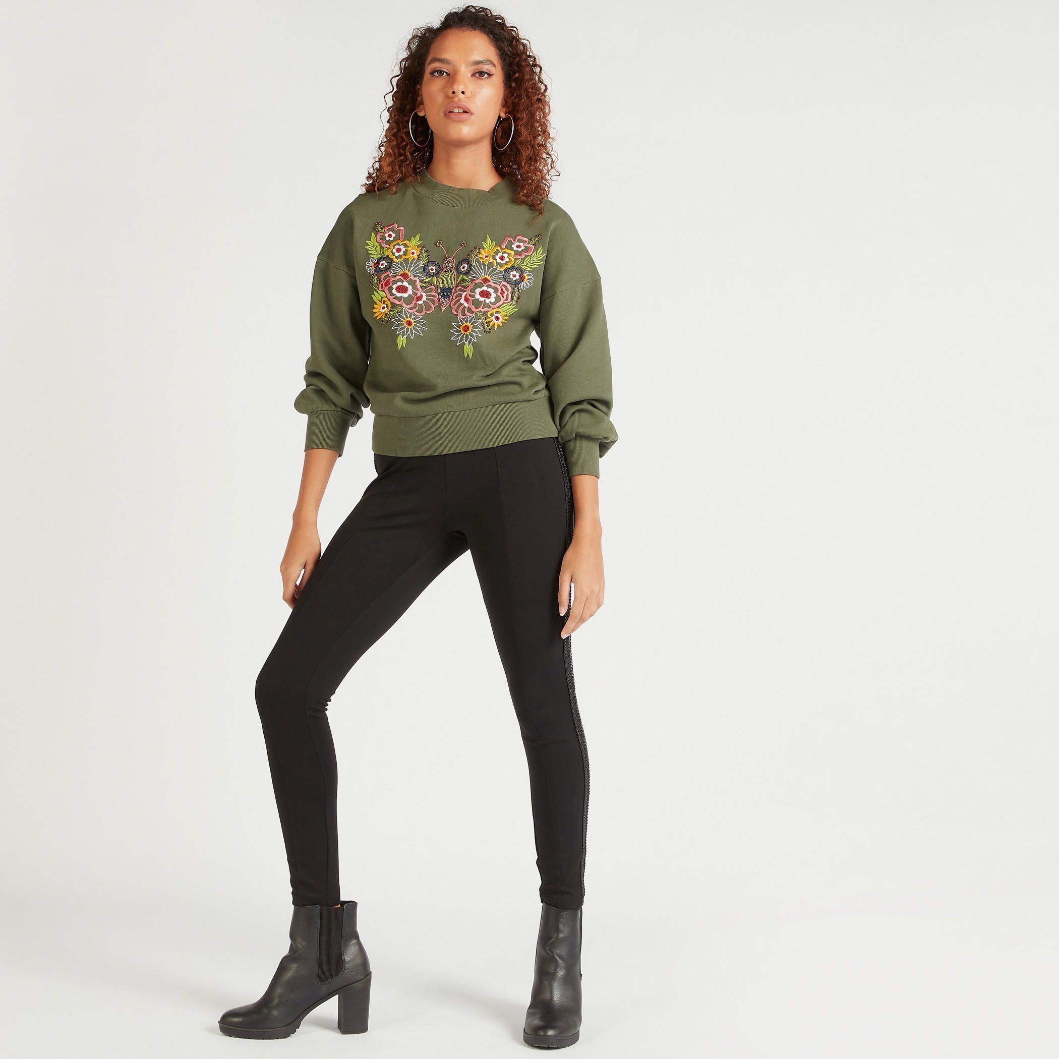 Iconic Solid High-Rise Leggings with Elasticated Waistband-women-clothing-bottoms-leggings-image-2