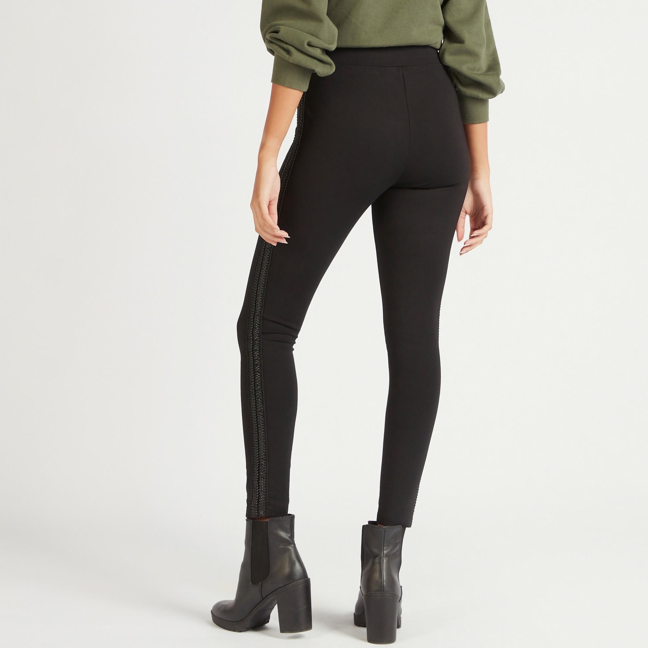 Iconic Solid High-Rise Leggings with Elasticated Waistband-women-clothing-bottoms-leggings-image-4