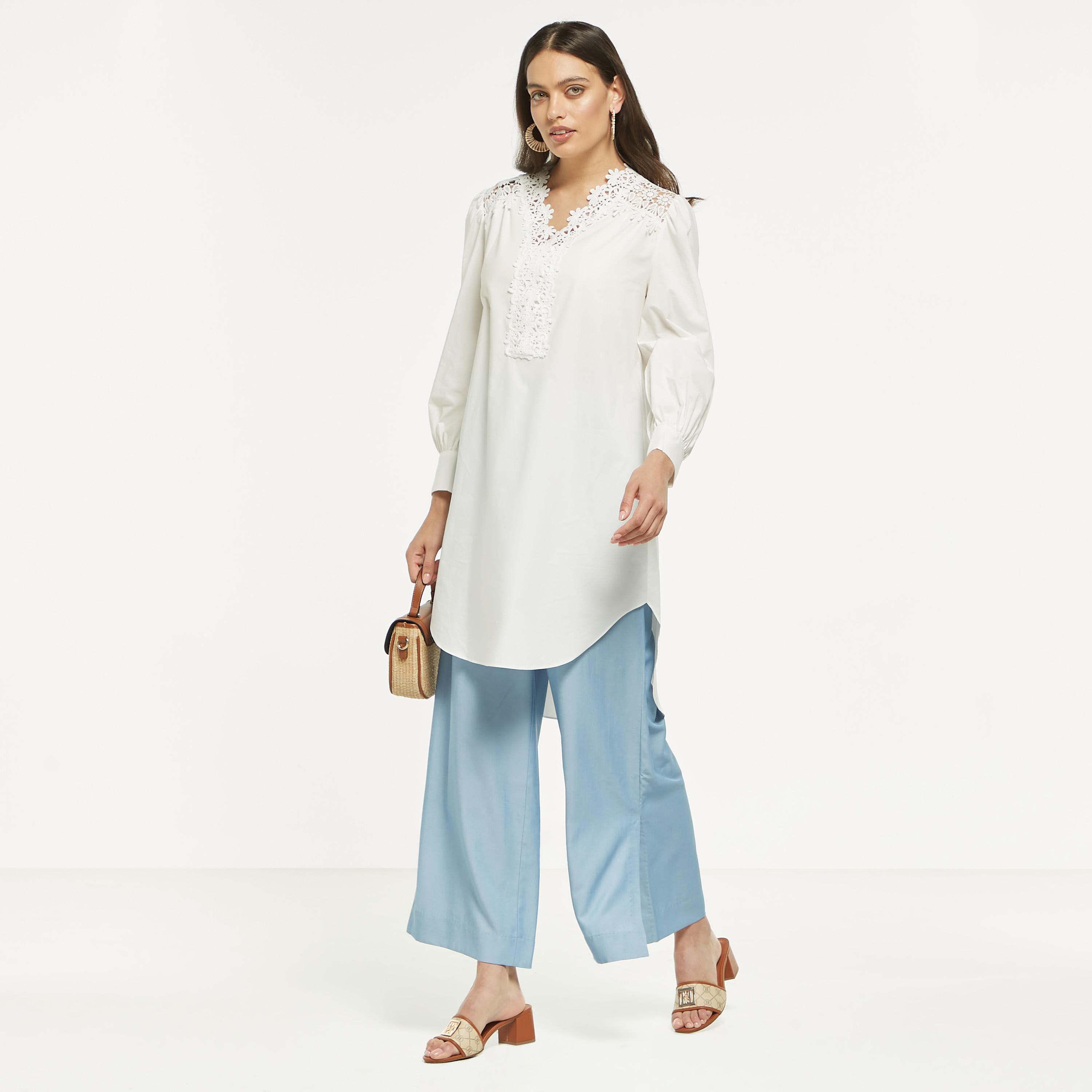 تونيك دانتيل بارز الملمس-women-clothing-shirtsandblouses-blouses-image-2