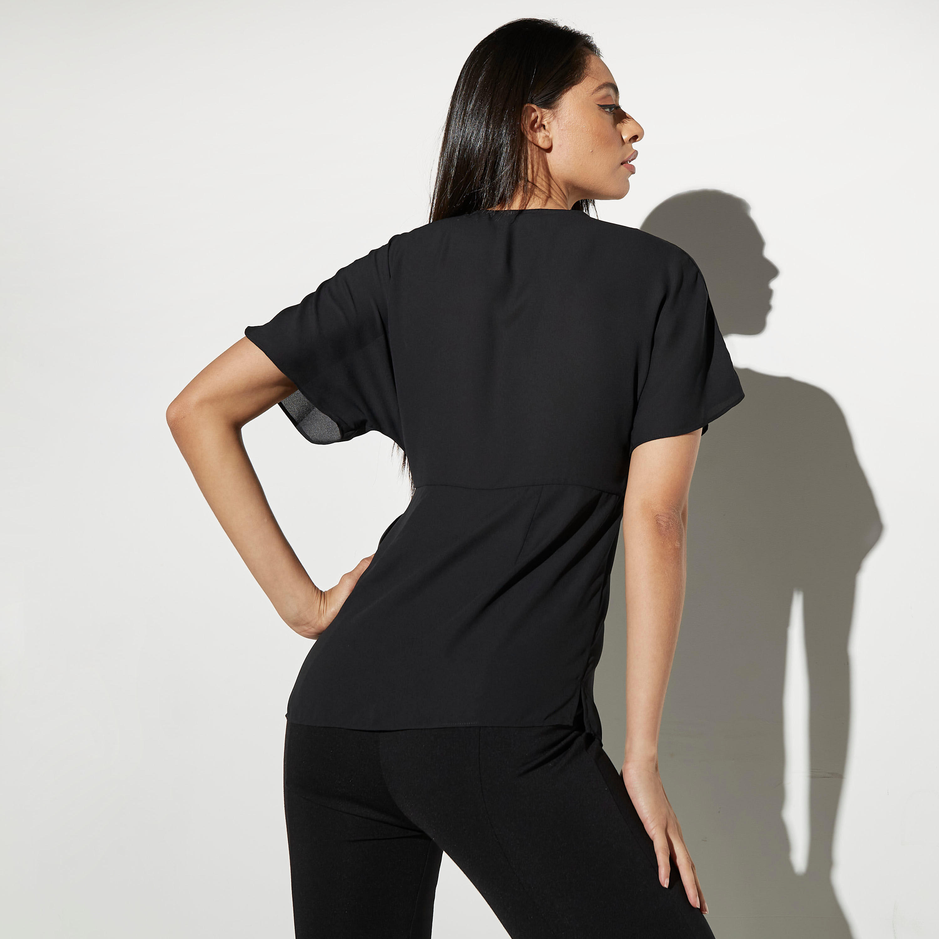 Iconic Solid V-Neck Wrap Top with Tie-Ups-women-clothing-shirtsandblouses-blouses-image-7