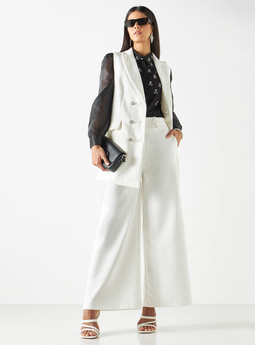 بنطلون سادة واسع الساقين بجيوب من آيكونك-women-clothing-bottoms-trousers-image-3
