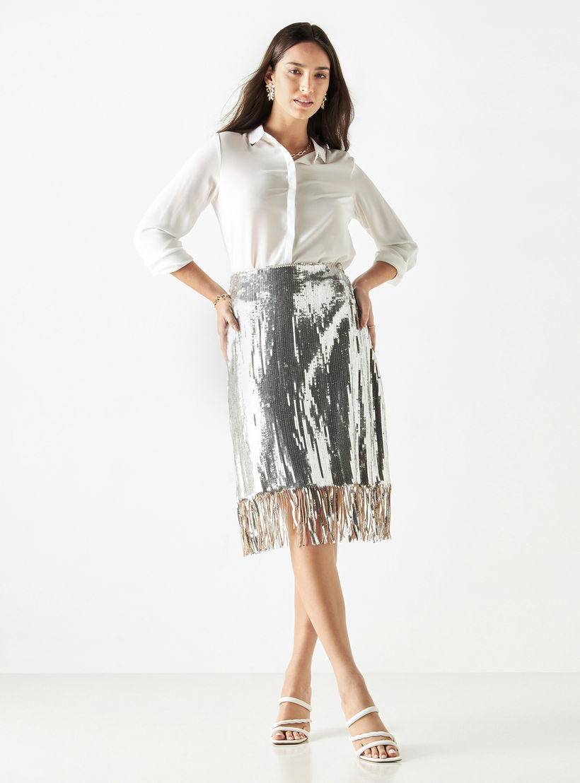 تنورة إيه لاين مزين من آيكونك-women-clothing-bottoms-skirts-image-4