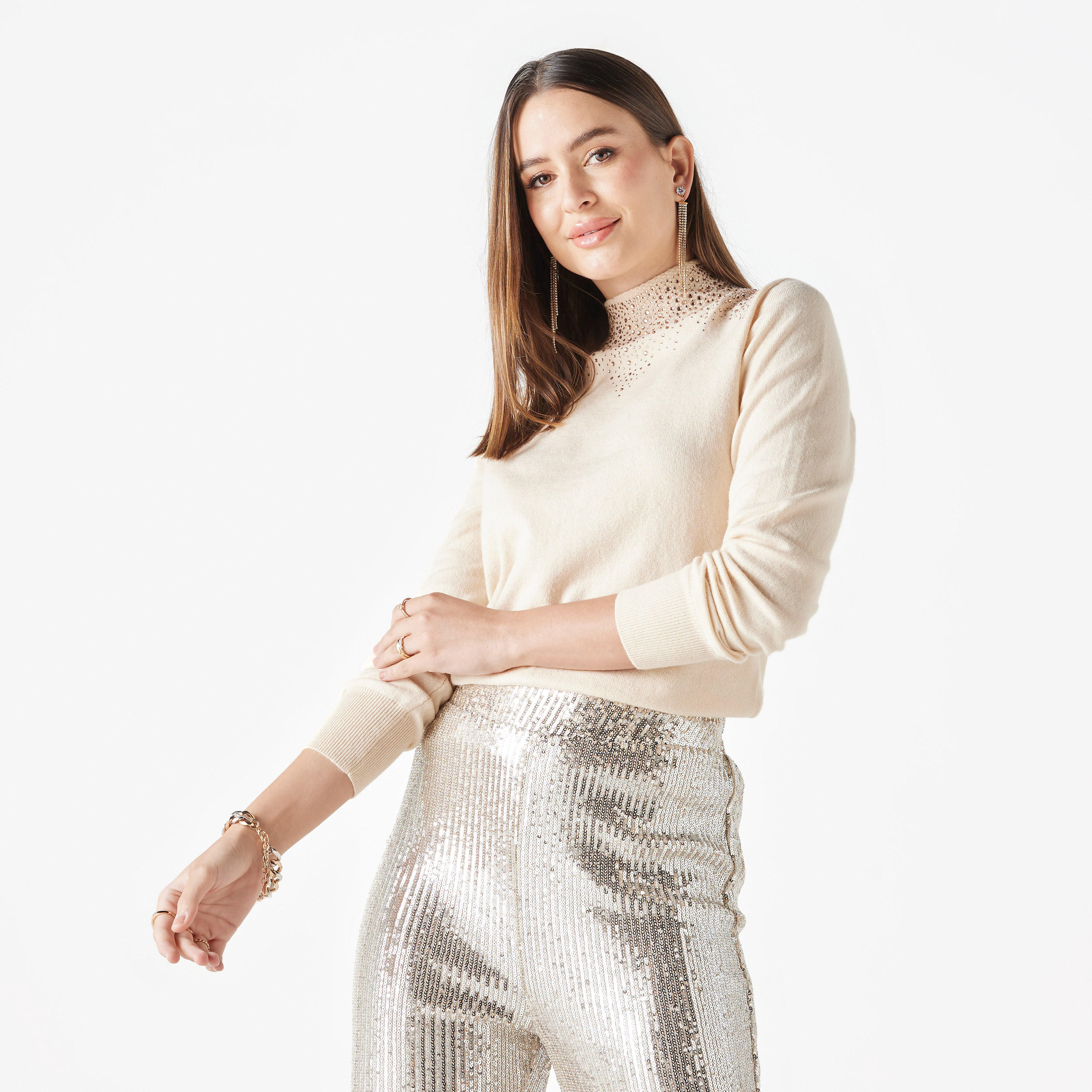 Iconic Embellished High Neck Sweater-women-clothing-cardigansandjumpers-jumpers-image-1