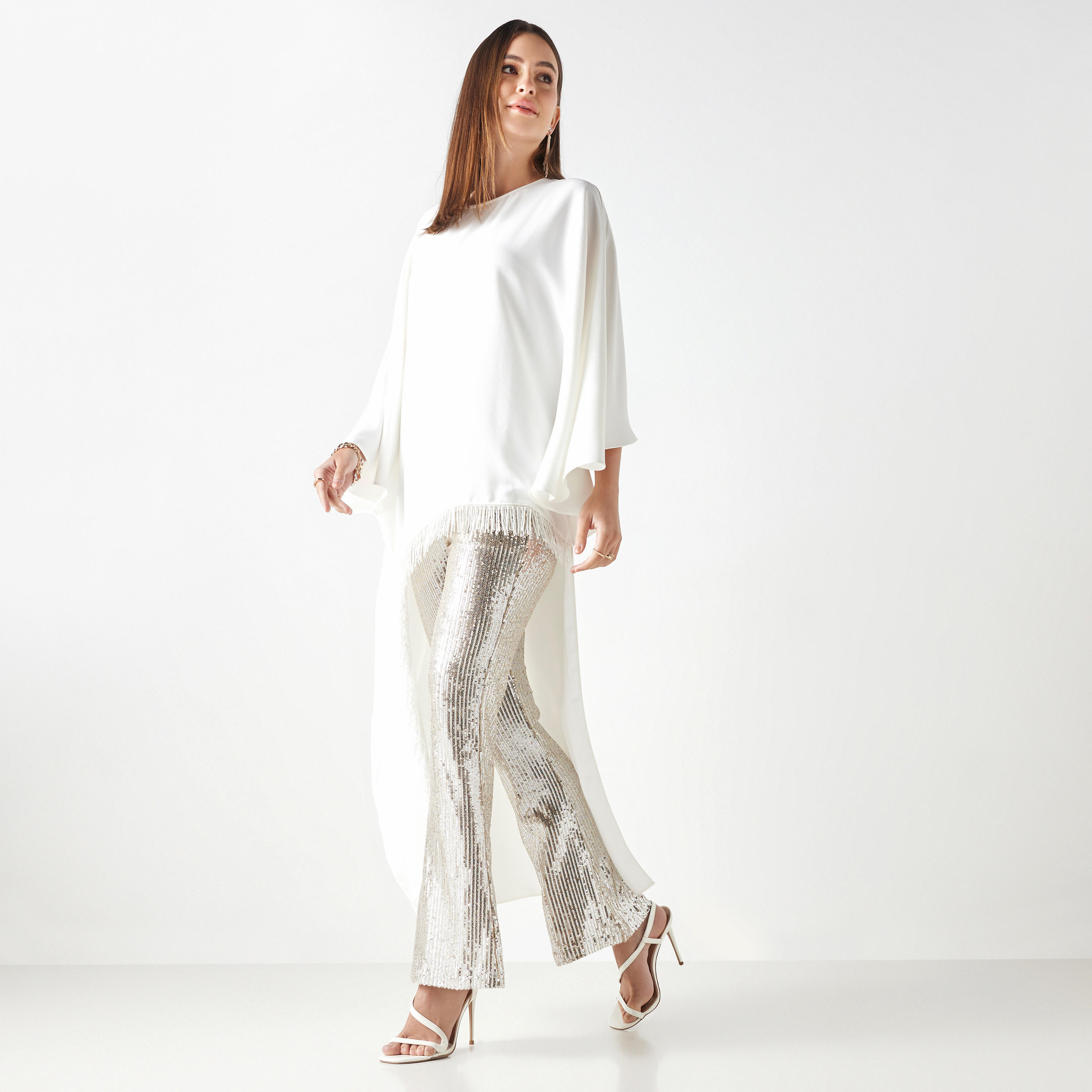 بنطلون مزين بالترتر بحزام خصر مطاطي من آيكونك-women-clothing-bottoms-trousers-image-2