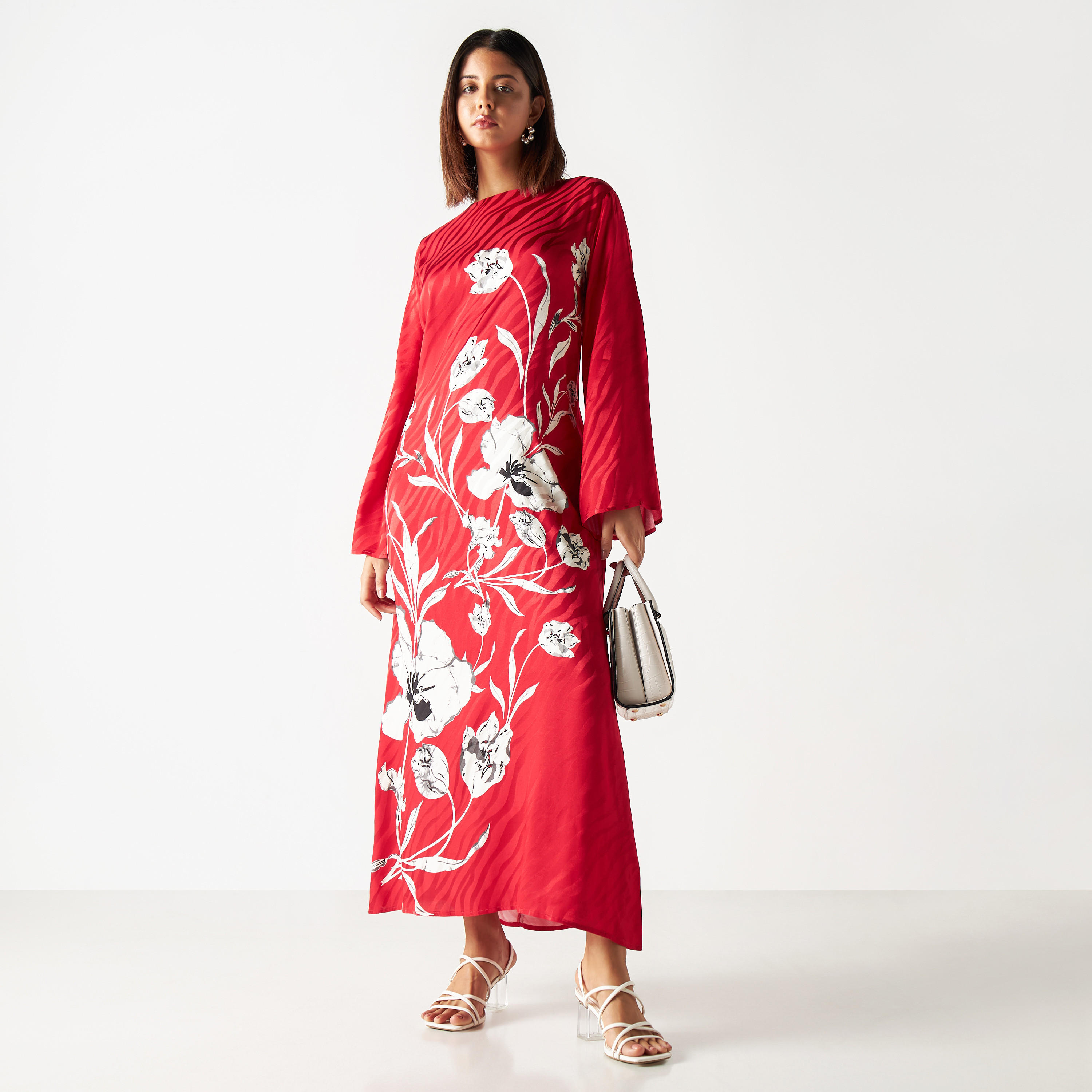 فستان طويل ملفوف بطبعات أزهار وأكمام طويلة وجيوب من آيكونيك-women-clothing-dresses-image-2
