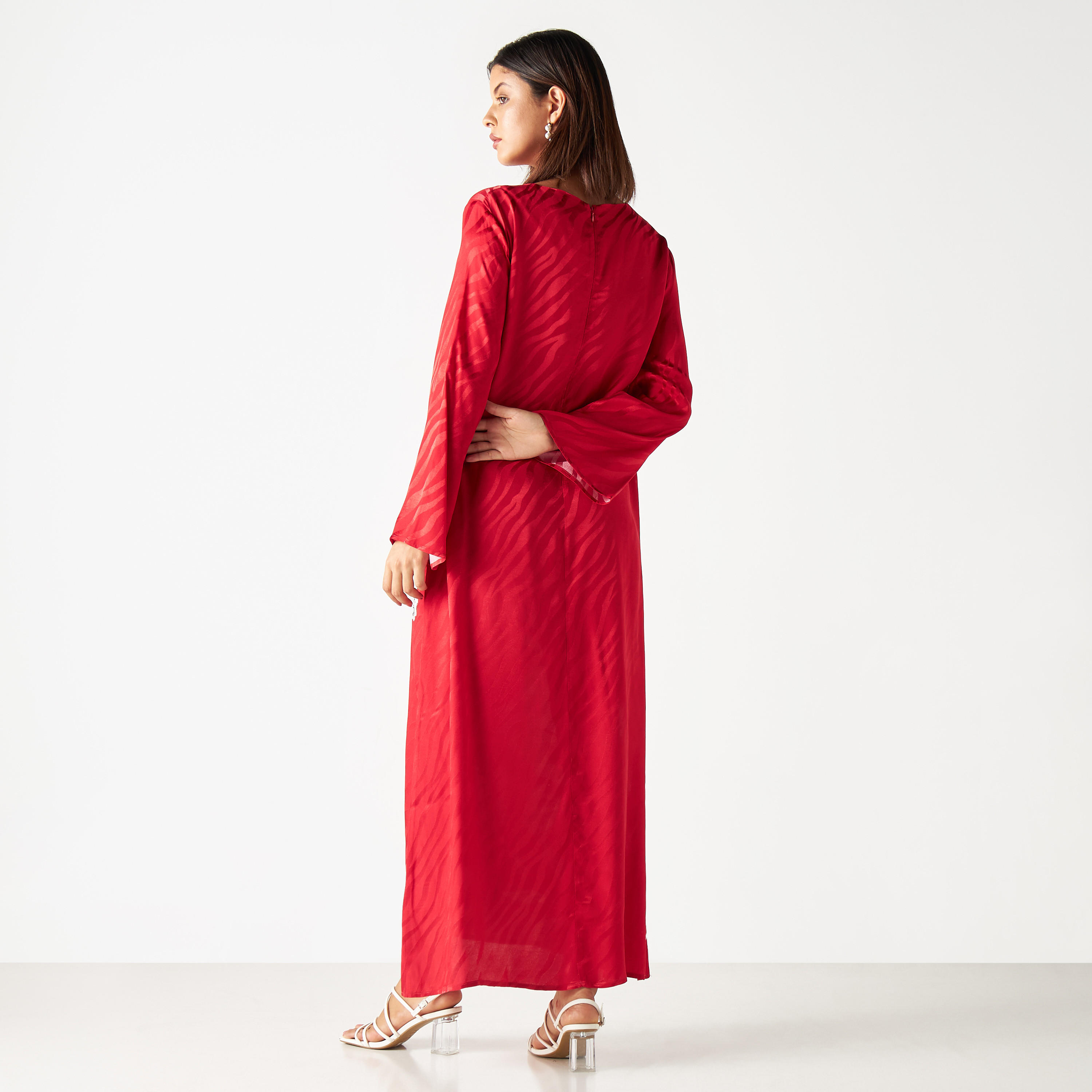 فستان طويل ملفوف بطبعات أزهار وأكمام طويلة وجيوب من آيكونيك-women-clothing-dresses-image-3