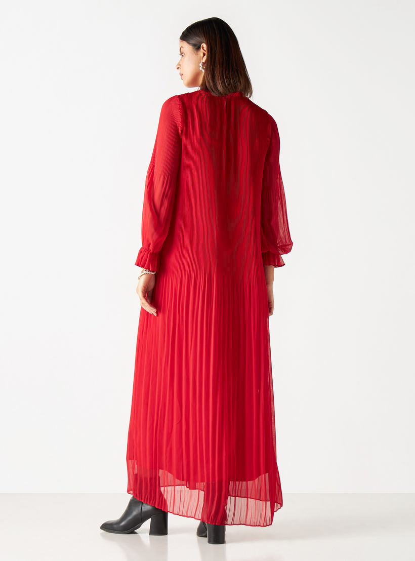 فستان بكُسرات وأكمام طويلة من آيكونك-women-clothing-dresses-image-3