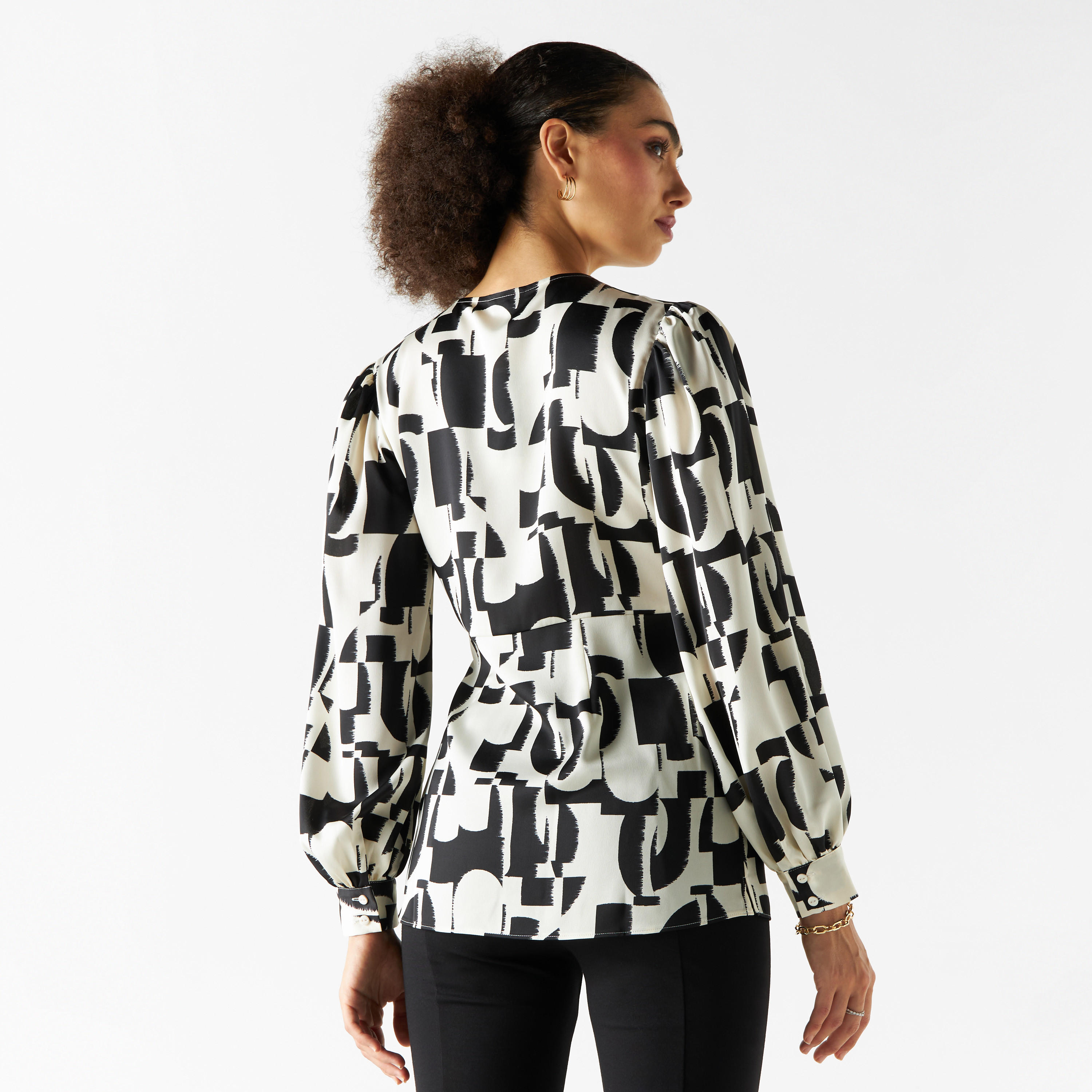 Iconic All-Over Print Wrap Top with Long Sleeves-women-clothing-shirtsandblouses-blouses-image-3