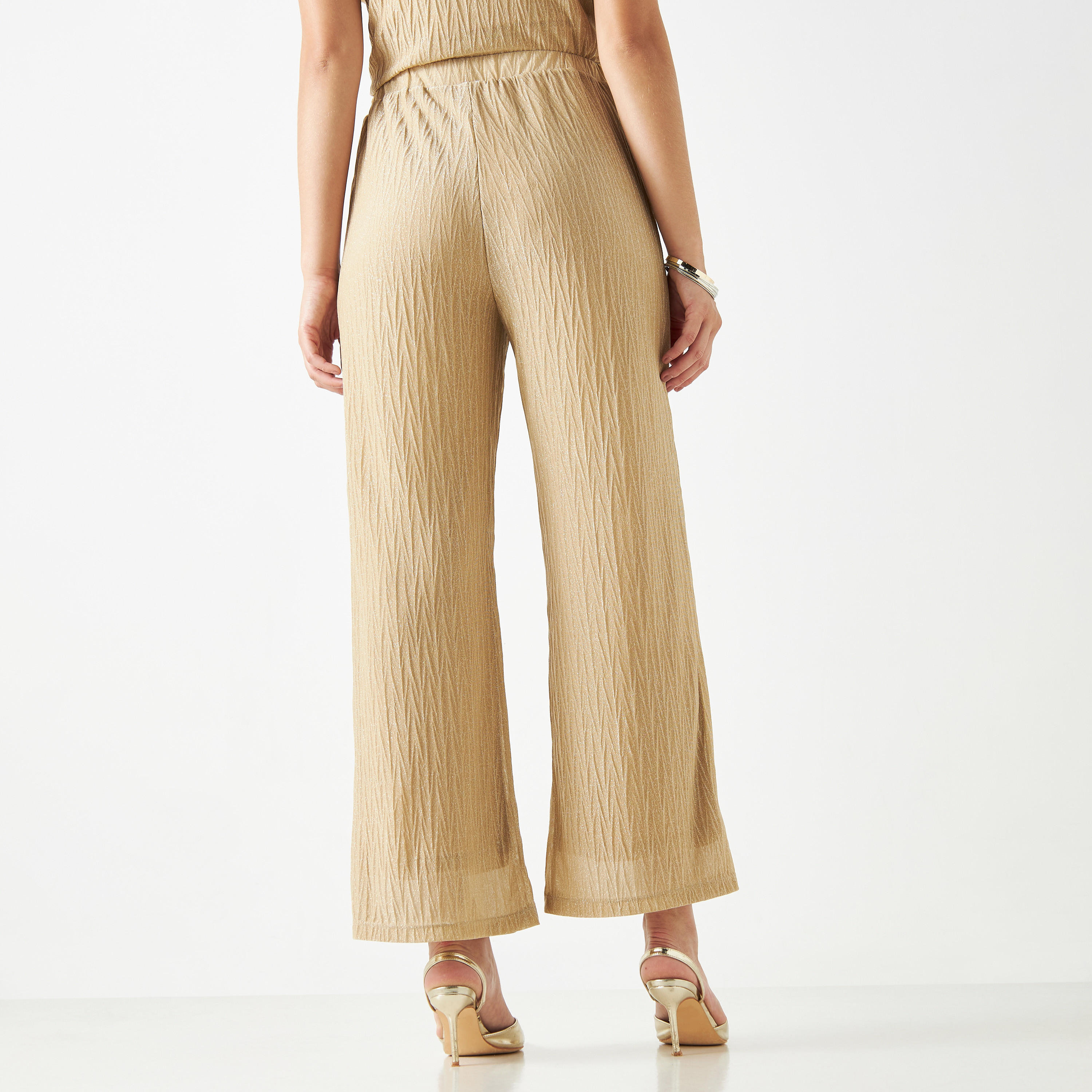 Iconic Textured Flared Knit Pants with Elasticated Waistband-women-clothing-bottoms-trousers-image-3