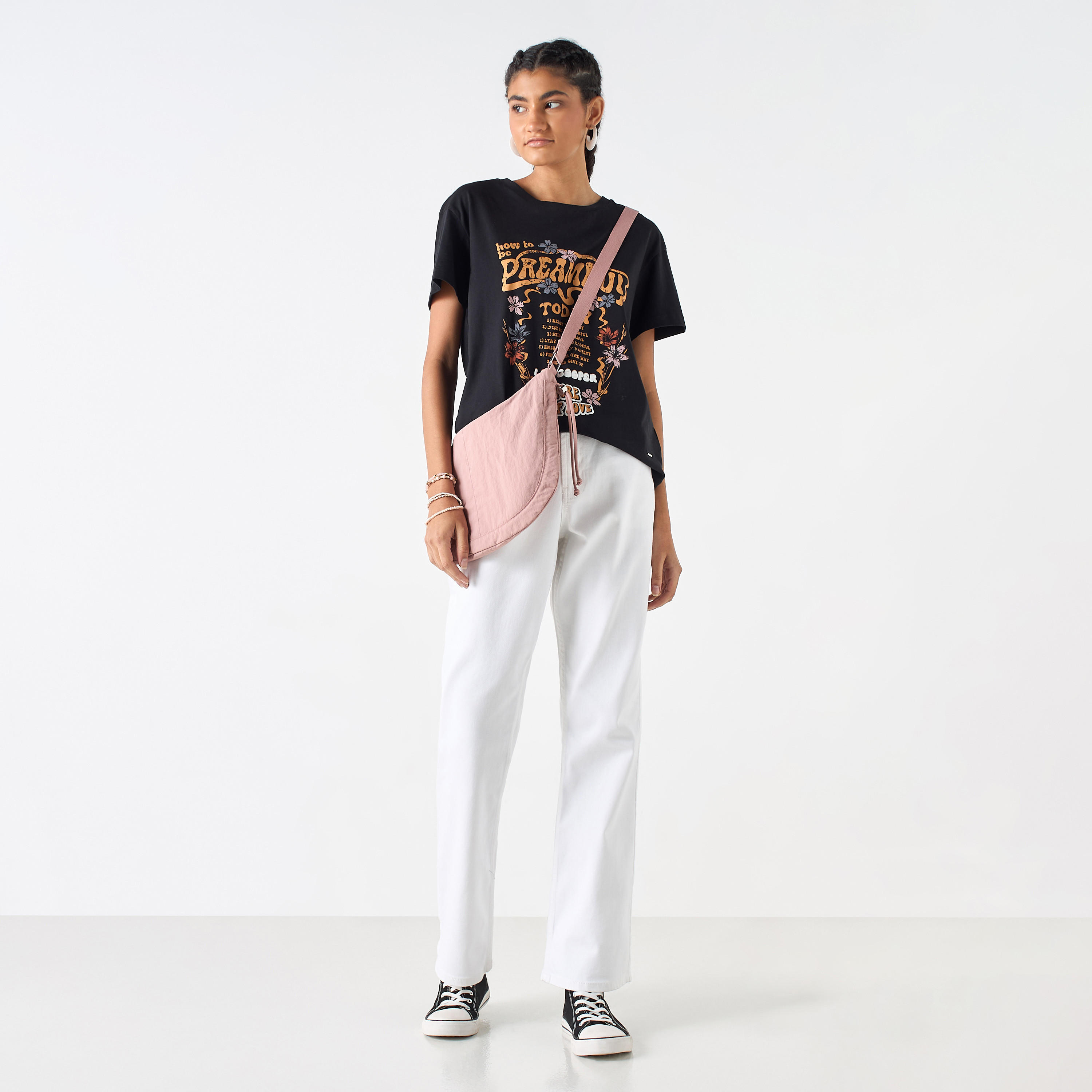 بنطلون جينز سادة واسع الساق مع جيوب من آيكونيك-women-clothing-bottoms-jeans-image-4