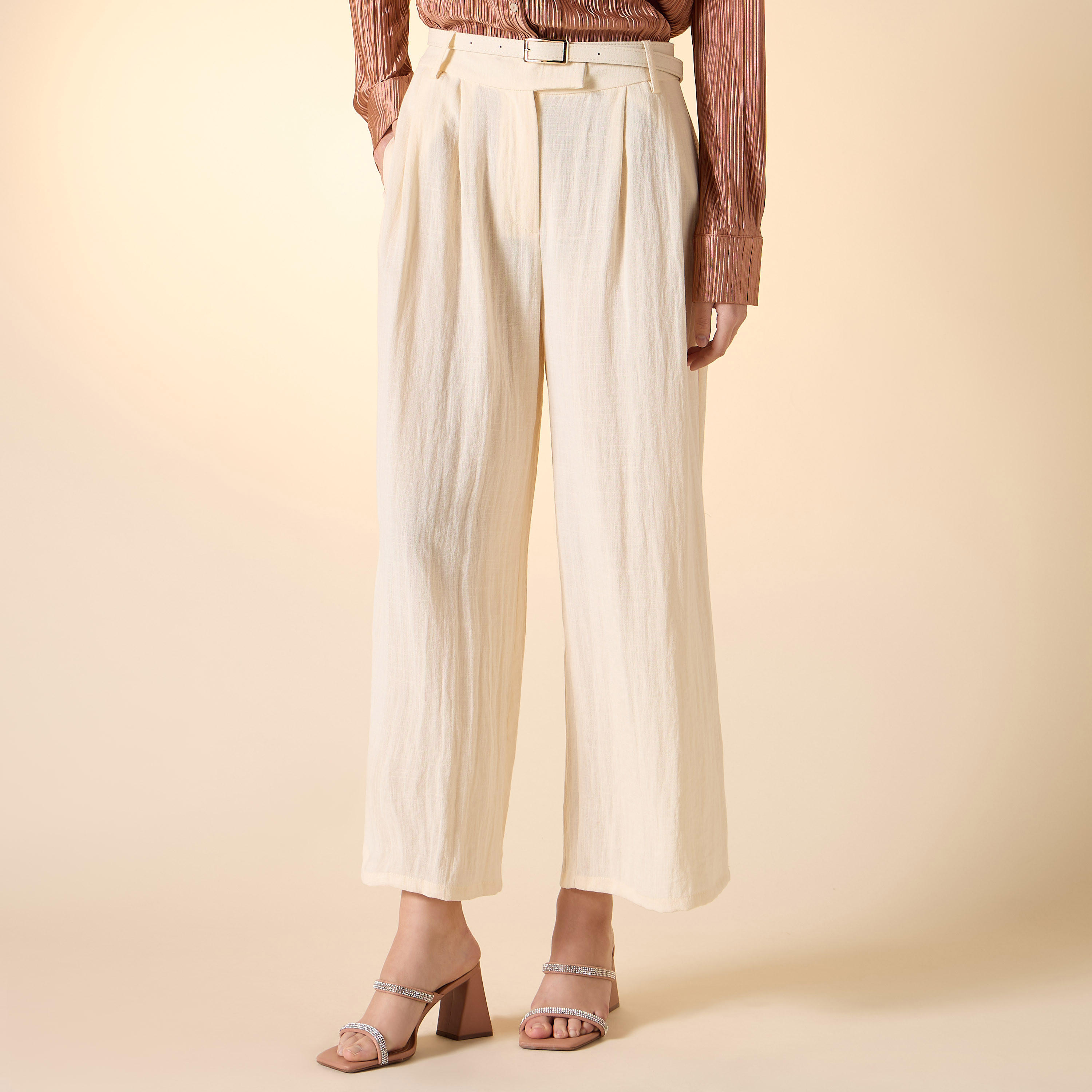 Iconic Belted Flexi Waist Culottes with Pockets-women-clothing-bottoms-trousers-image-1